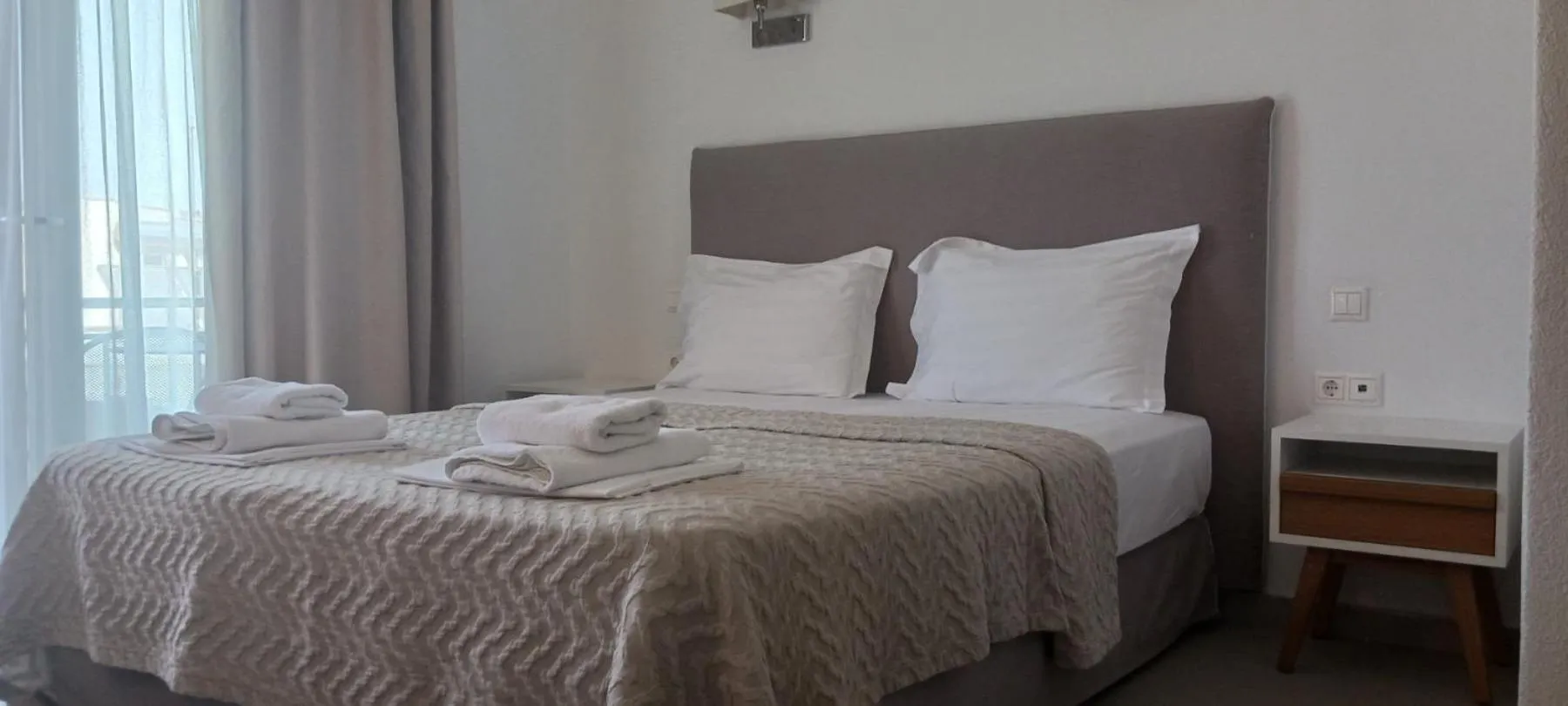 Bed in Stavros Beach Hotel