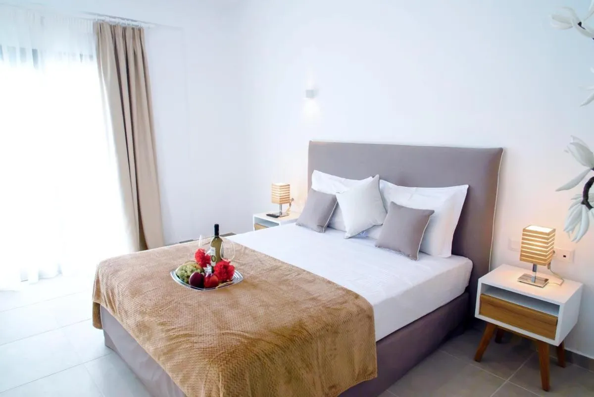 Bed in Stavros Beach Hotel