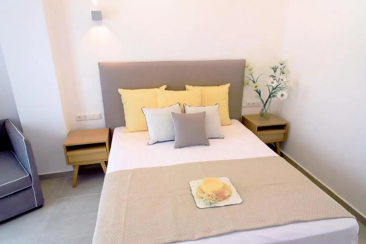 Bed in Stavros Beach Hotel