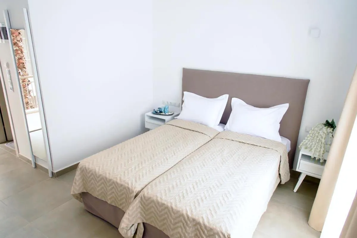 Bed in Stavros Beach Hotel