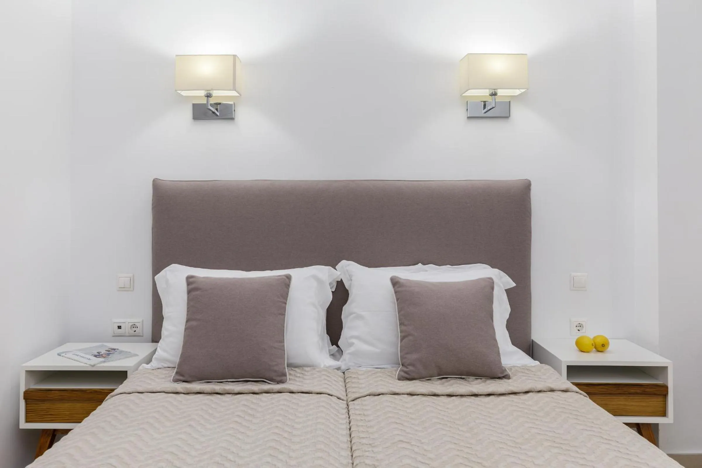 Bed in Stavros Beach Hotel