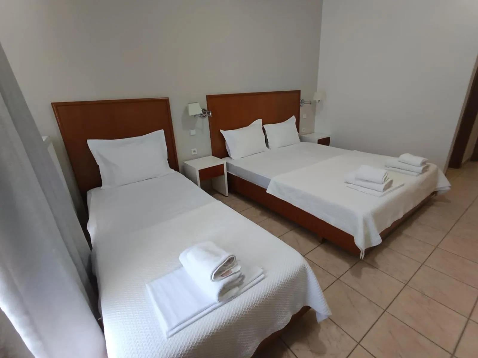 Bed in Stavros Beach Hotel