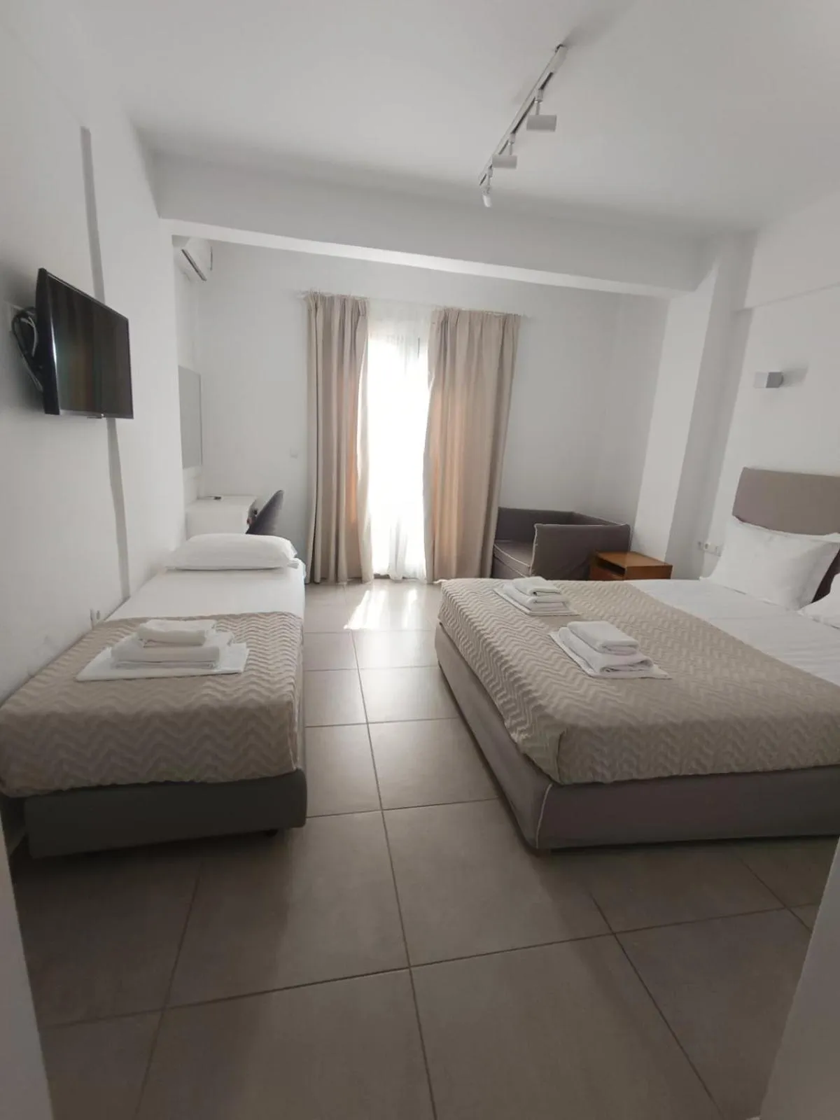 Bed in Stavros Beach Hotel