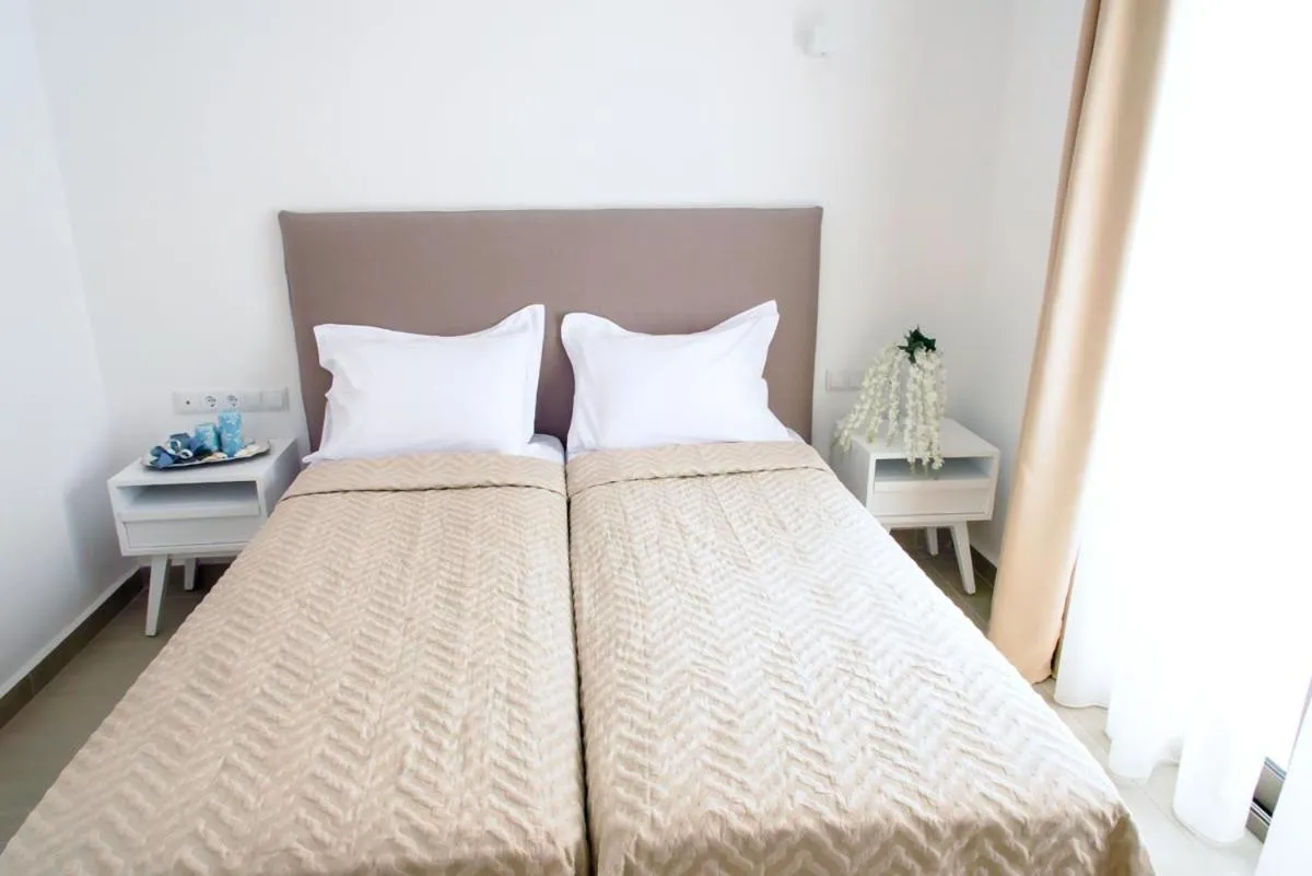 Bed in Stavros Beach Hotel