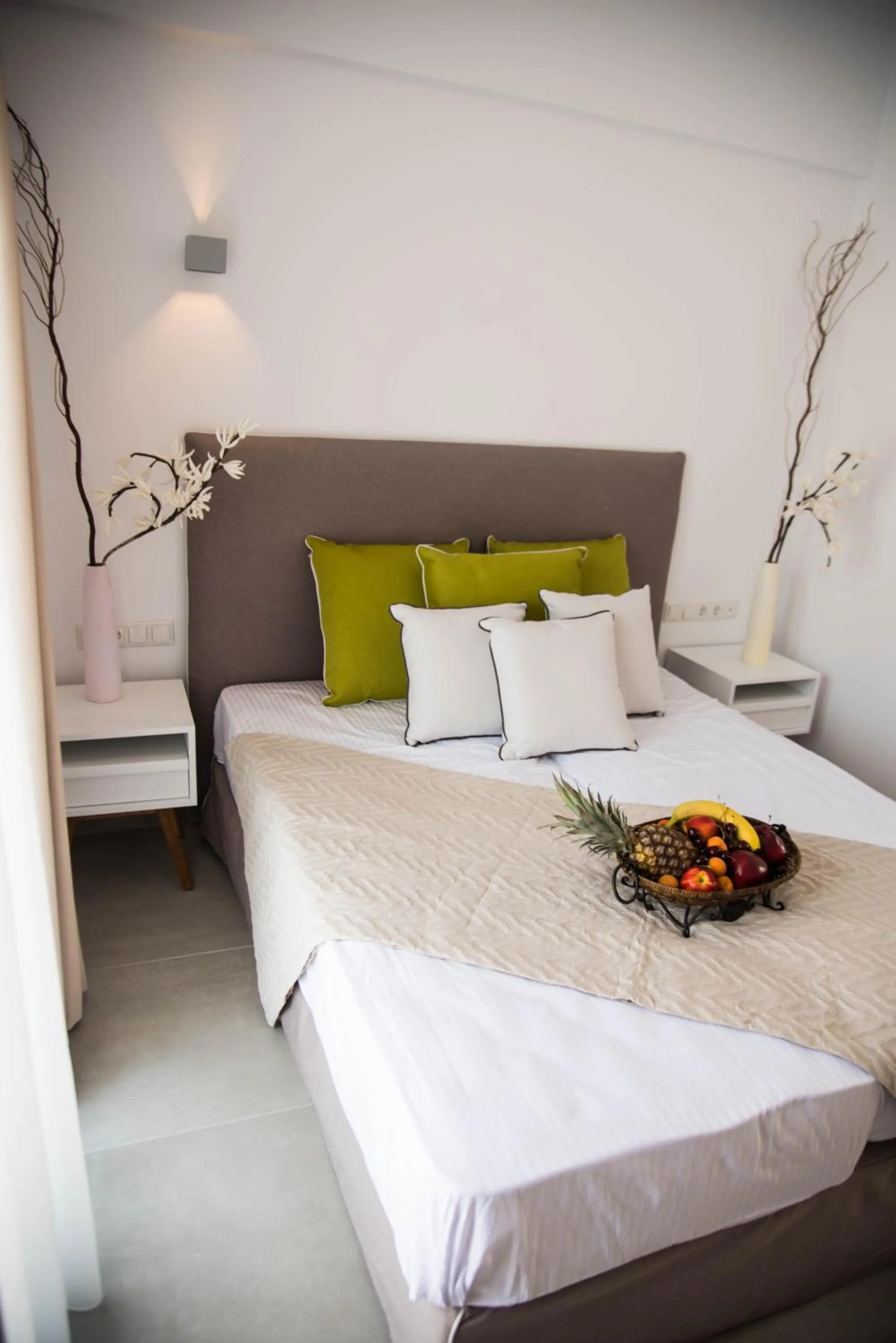 Bed in Stavros Beach Hotel