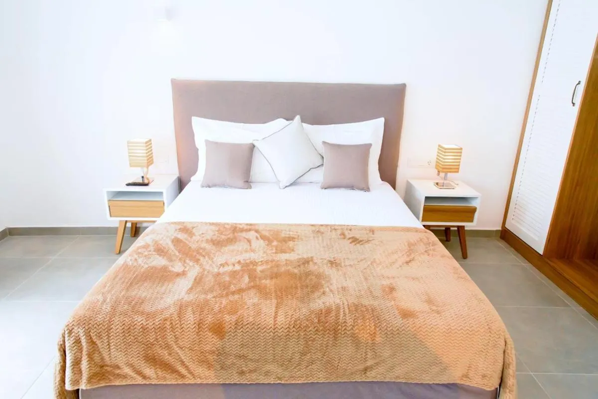 Bed in Stavros Beach Hotel