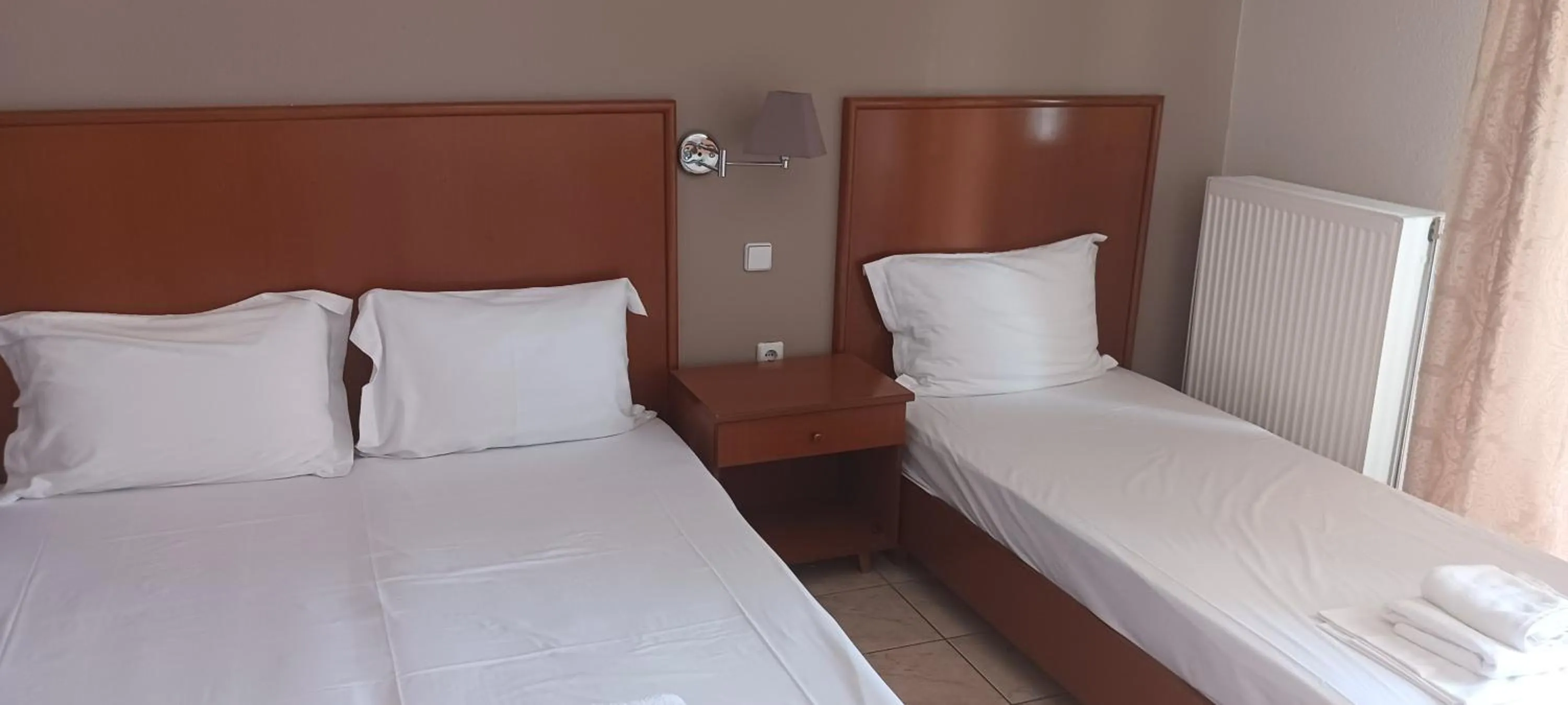 Bed in Stavros Beach Hotel