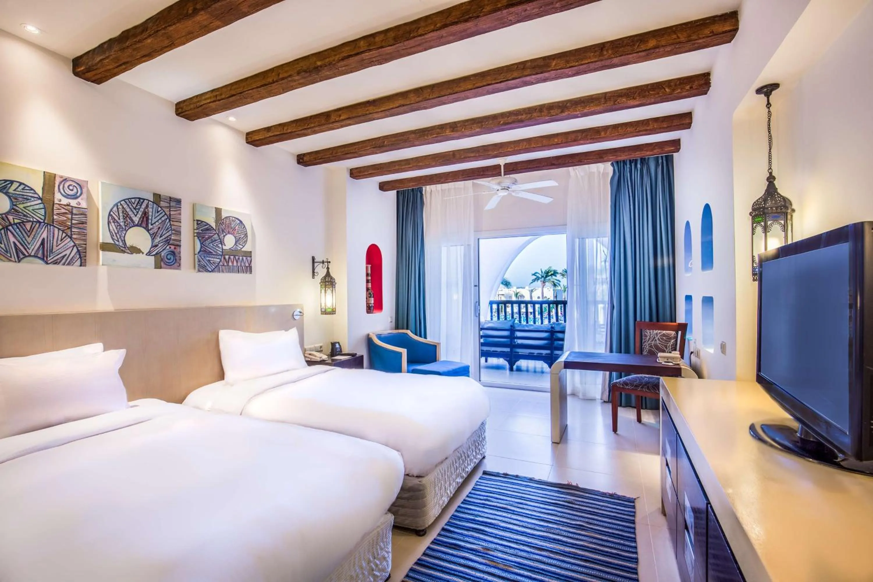 Bedroom, Bed in Hilton Marsa Alam Nubian Resort