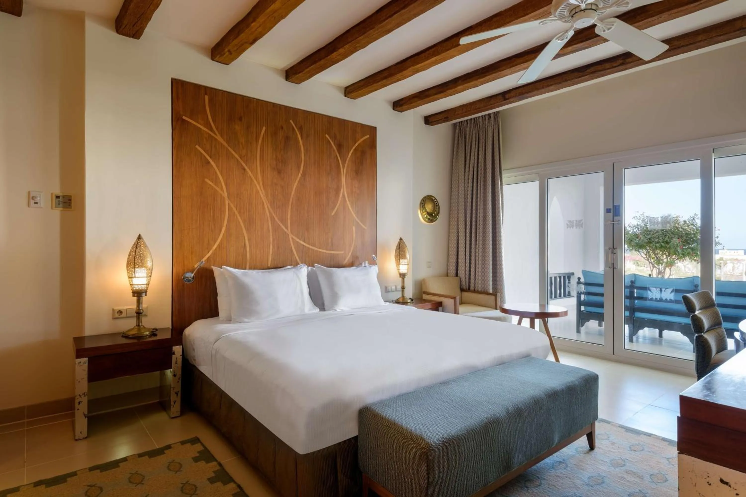 Bed in Hilton Marsa Alam Nubian Resort