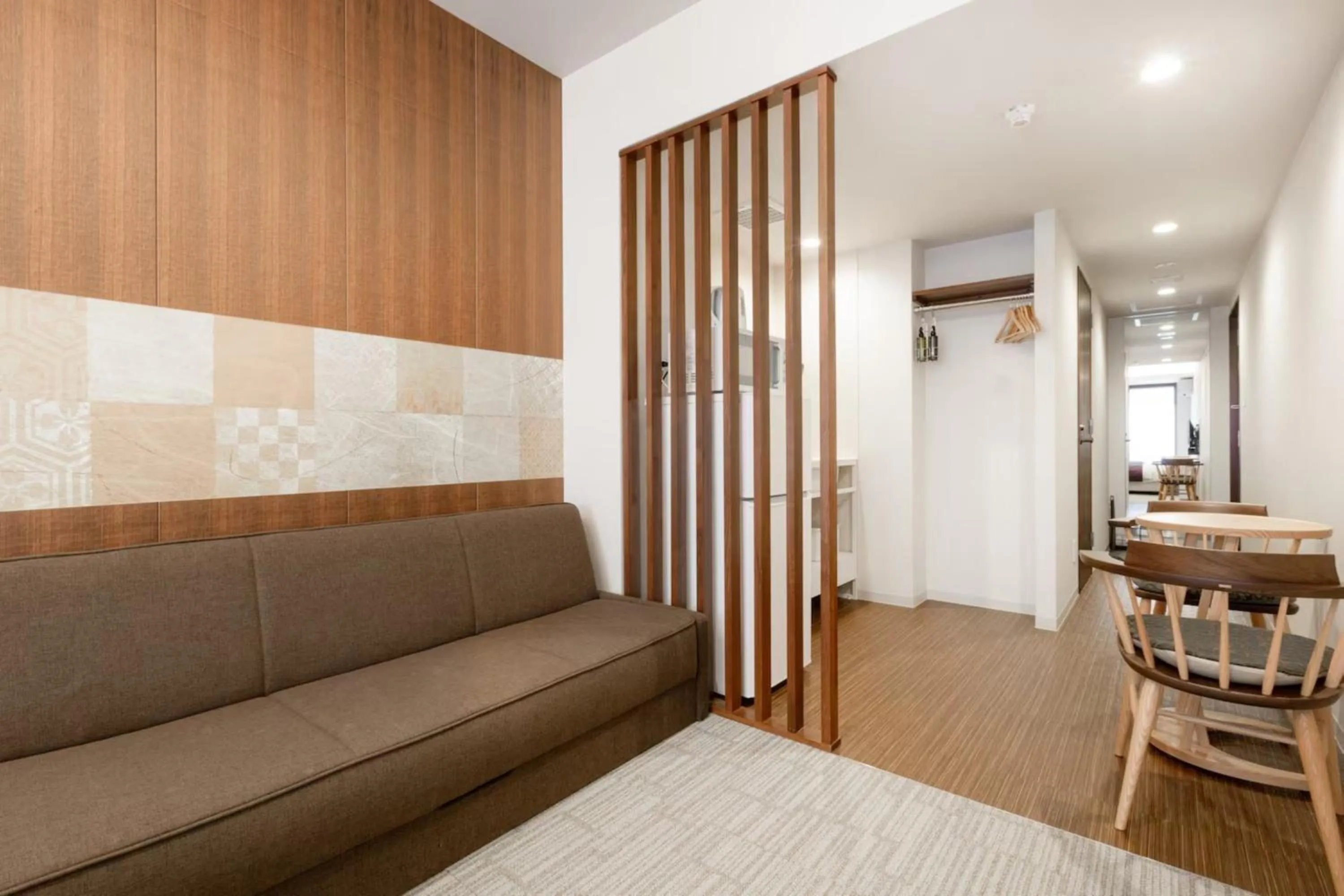 Seating area, Bed in Irori Kyoto Station Higashi-Honganji