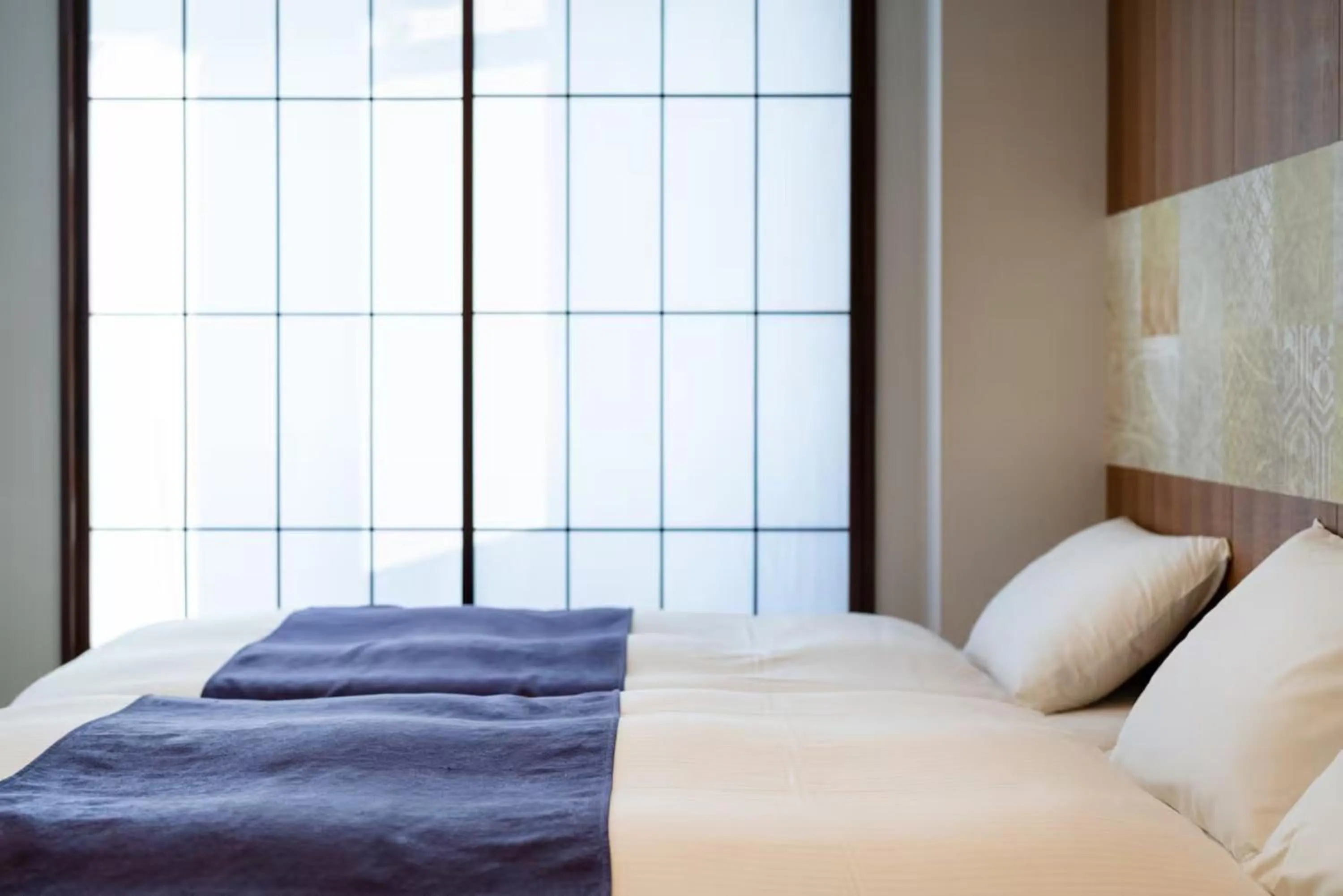 Bed in Irori Kyoto Station Higashi-Honganji