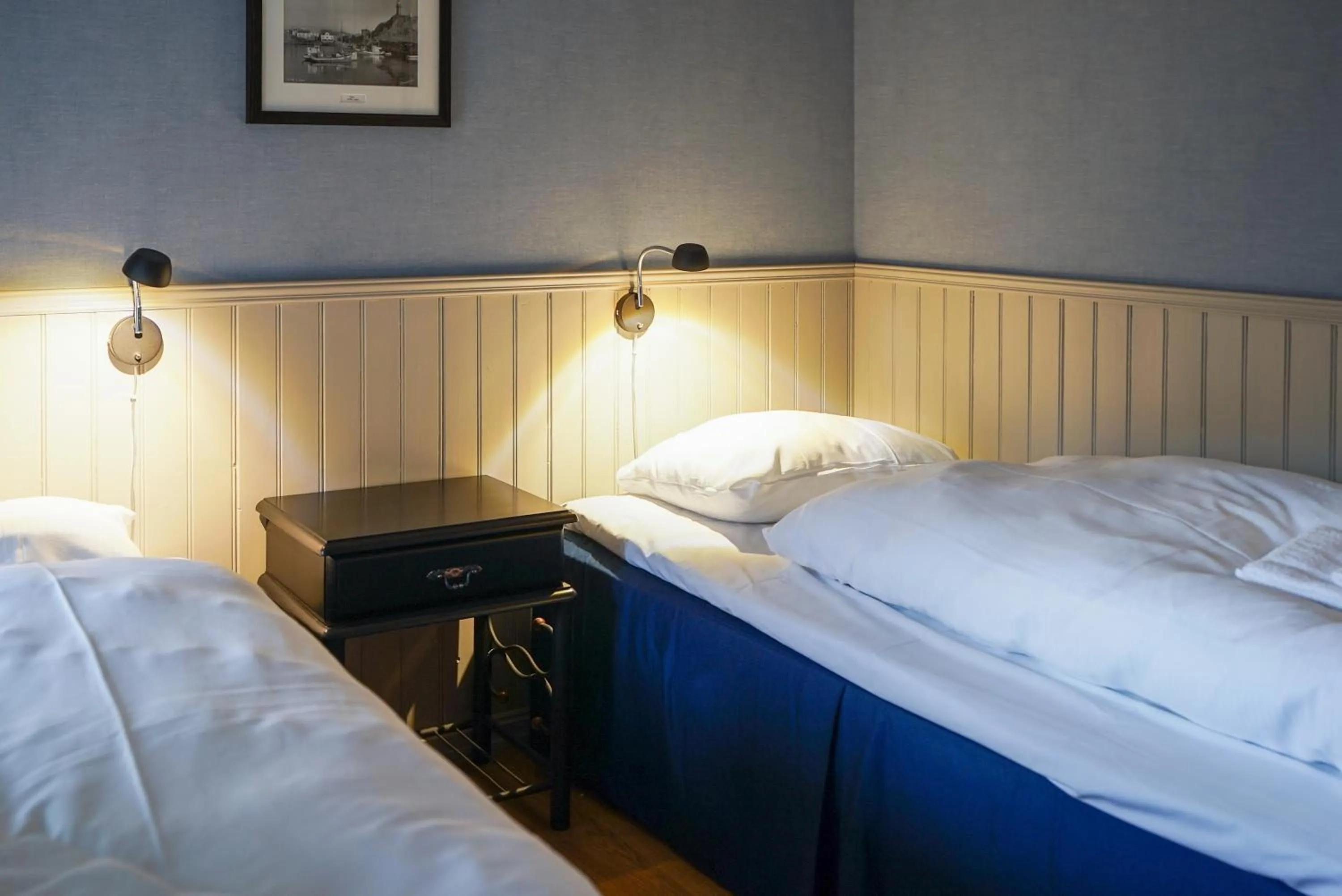 Bedroom, Bed in Ona Havstuer - by Classic Norway Hotels