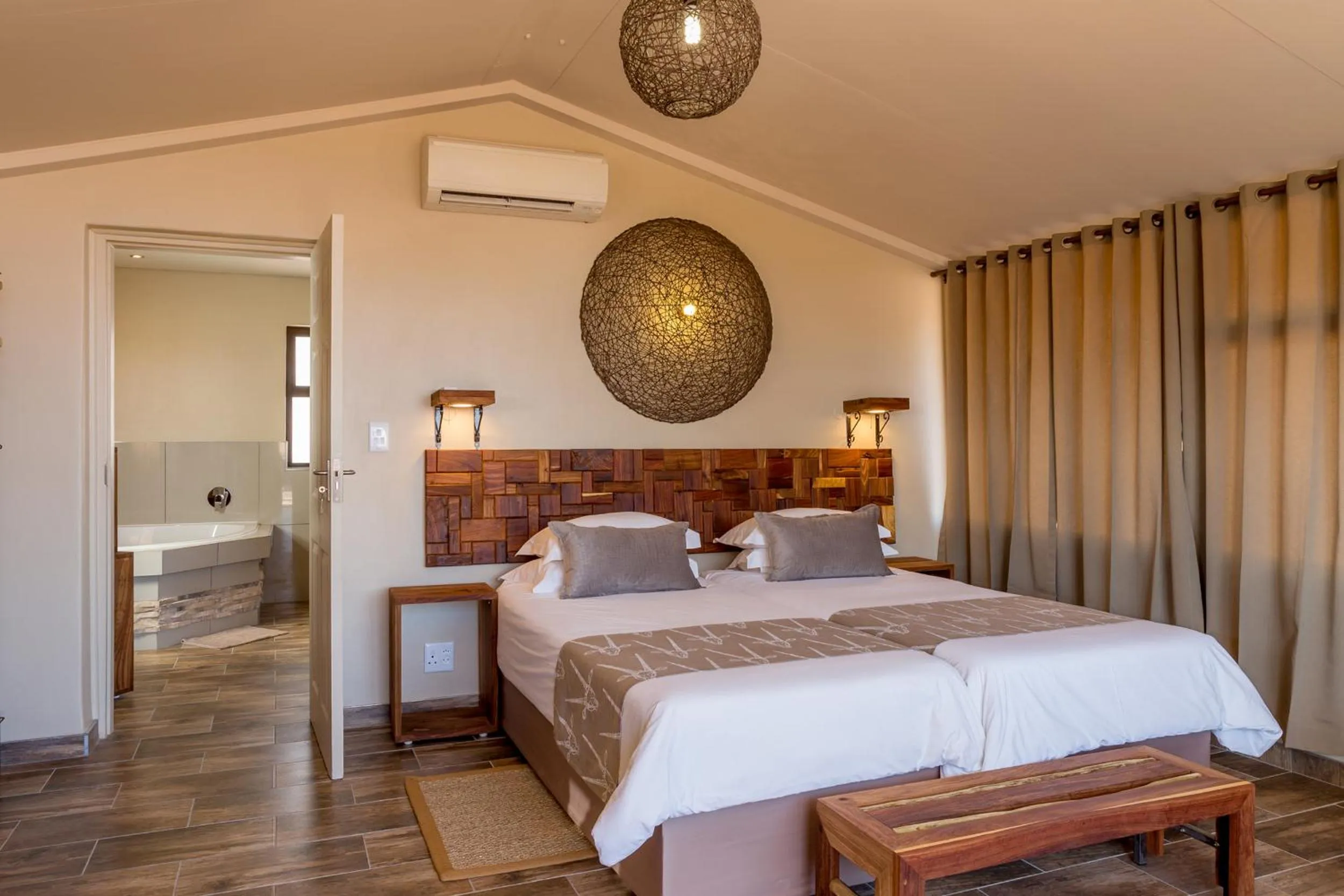 Bed in Sossusvlei Lodge