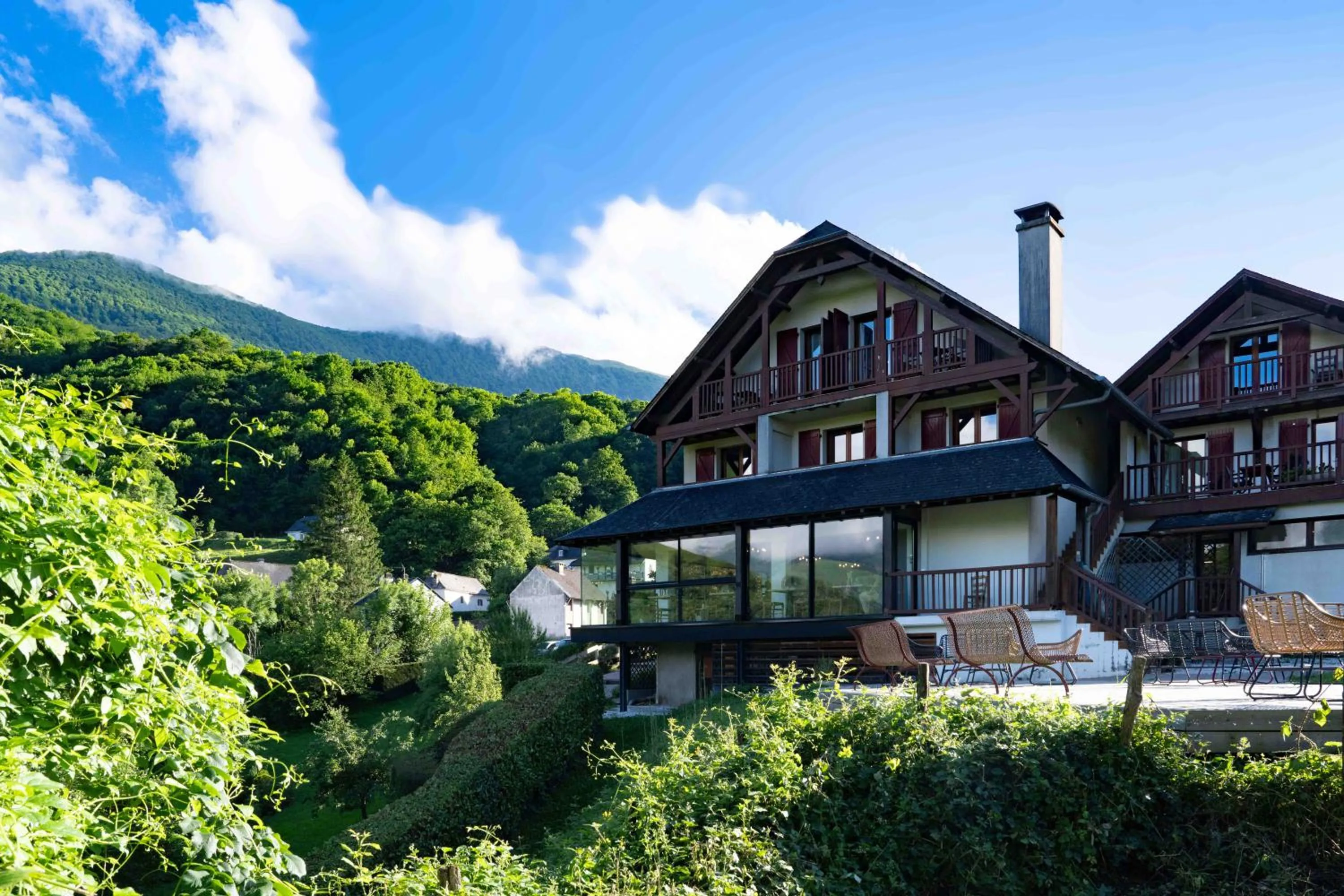 Property building in Logis Hôtel Etchemaïté