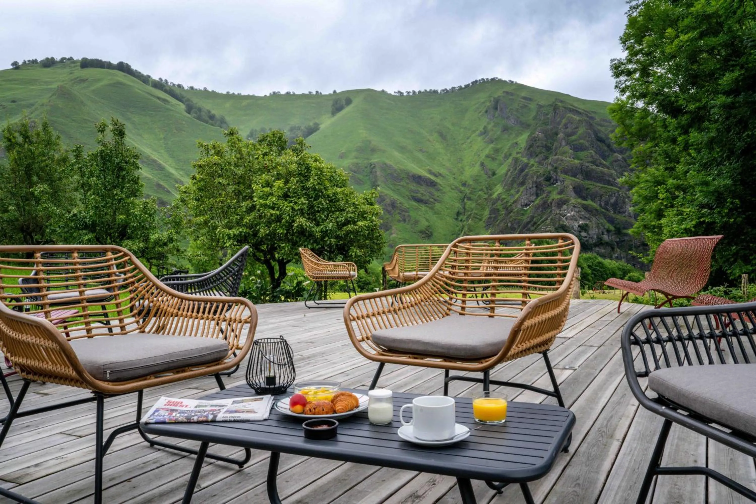 View (from property/room) in Logis Hôtel Etchemaïté