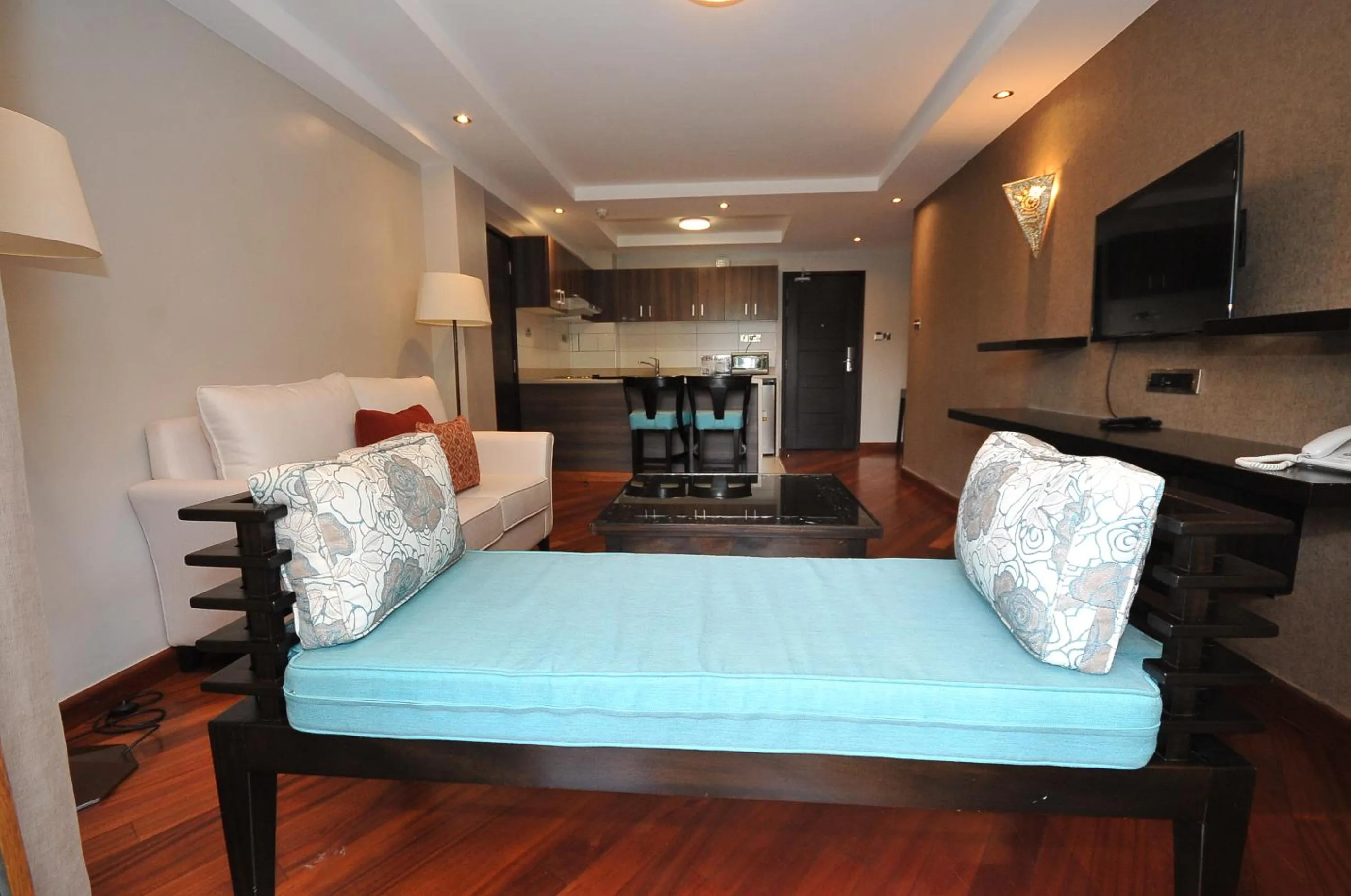 Photo of the whole room, Bed in Longonot Place Serviced Apartment-Nairobi, City Centre CBD