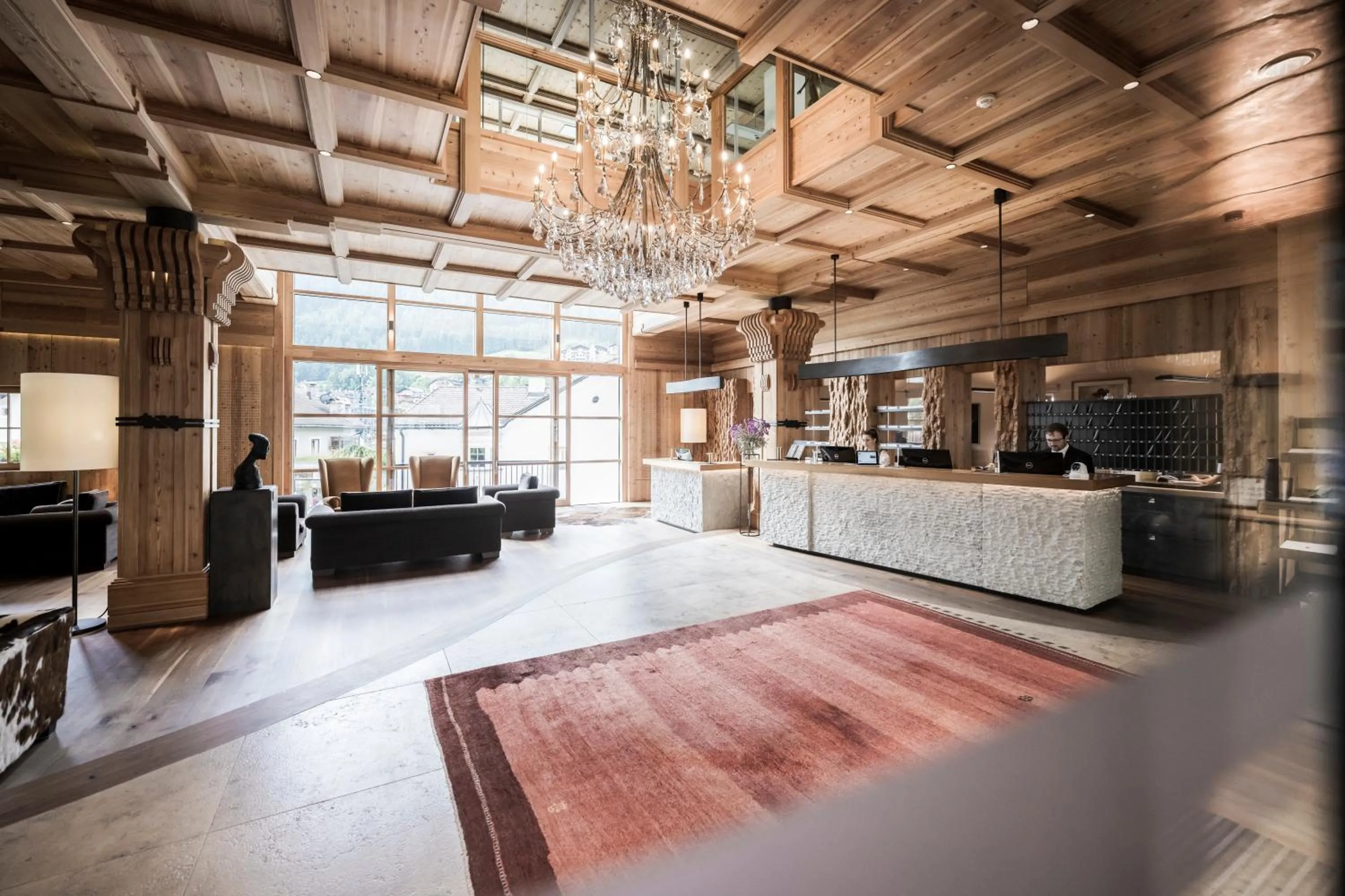 Lobby or reception in Adler Spa Resort Dolomiti