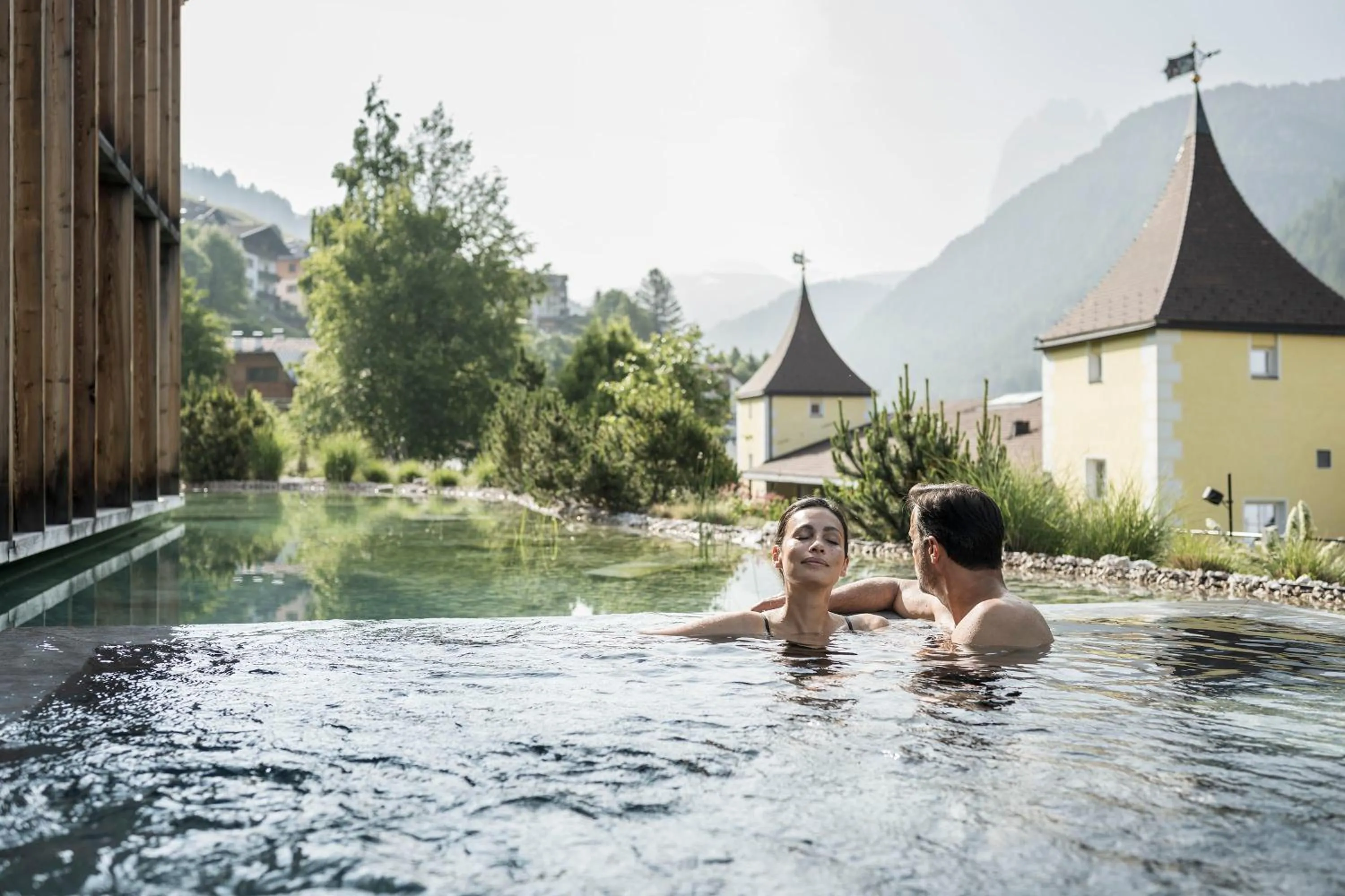 Pool view in Adler Spa Resort Dolomiti