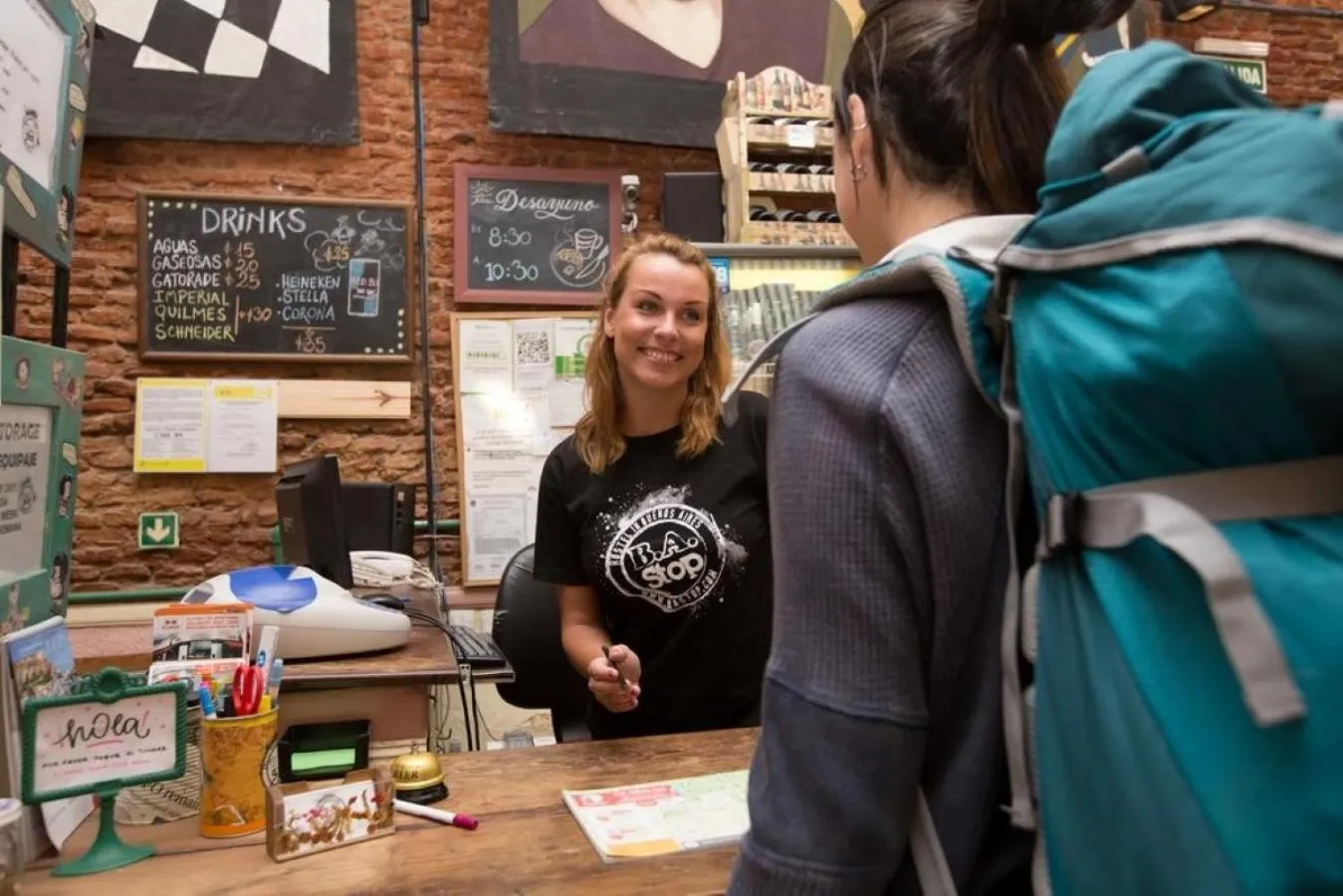 People in BA Stop Hotel House