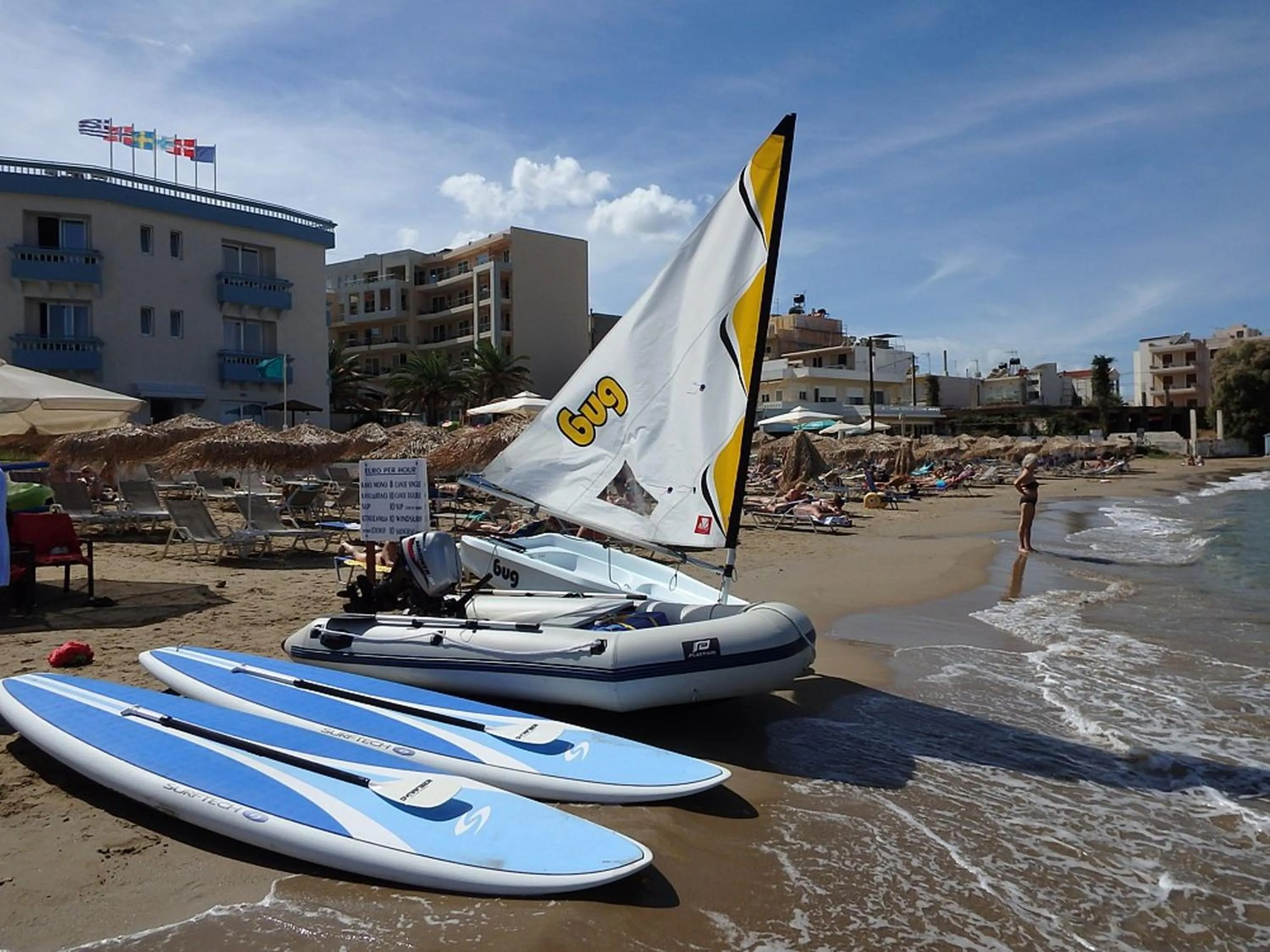 Windsurfing in Hotel Christina