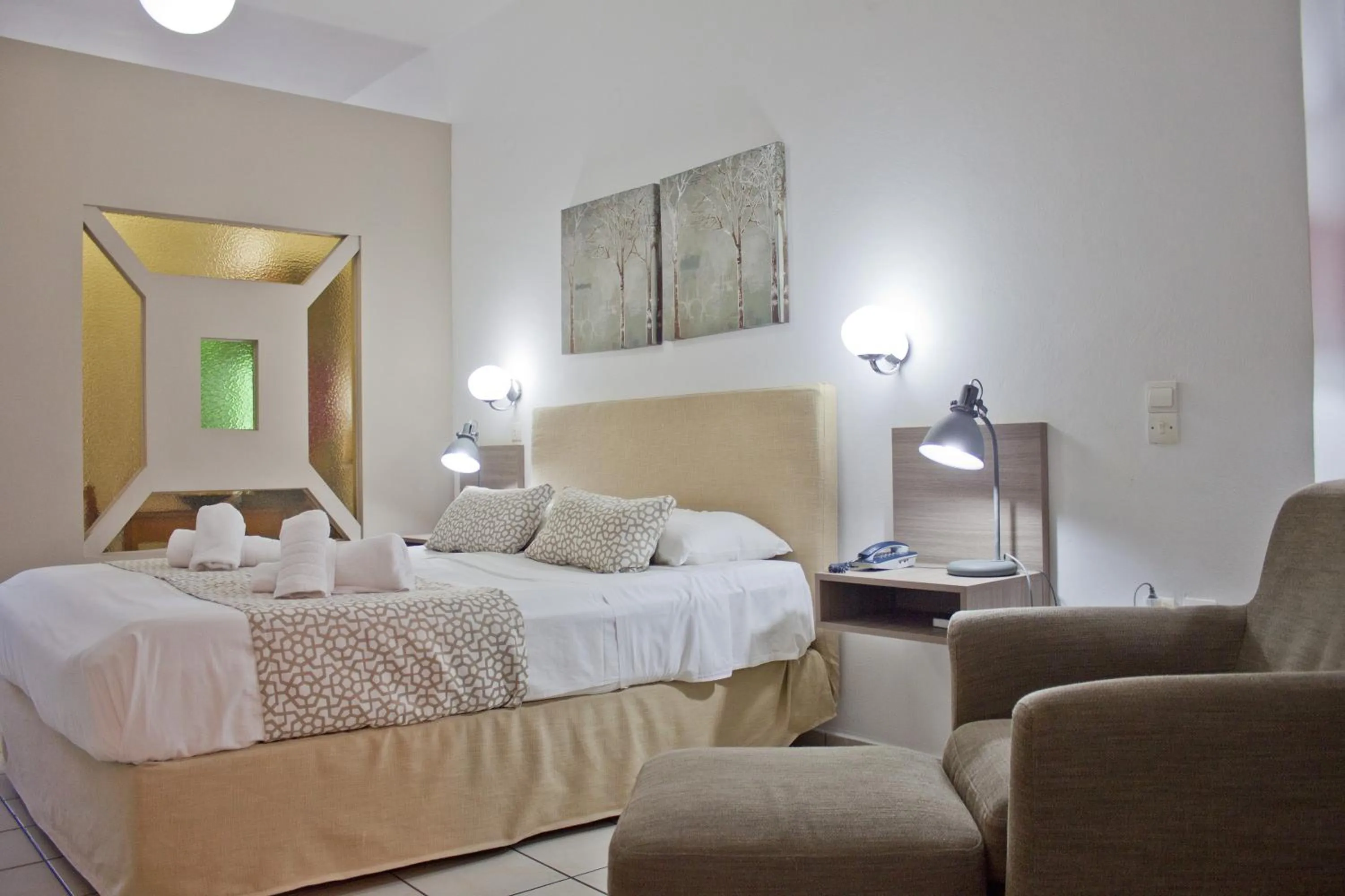 Bed in Hotel Christina