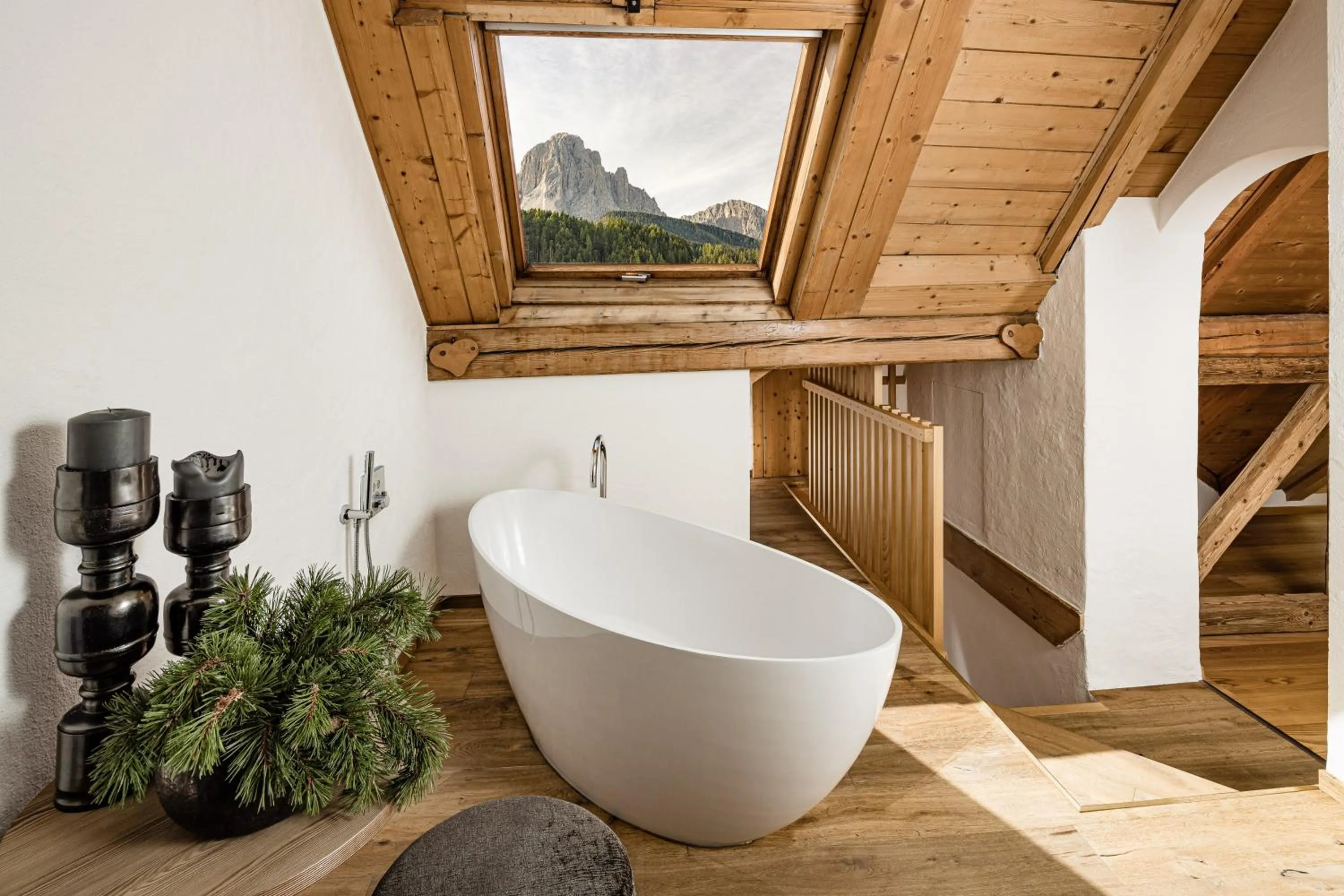 Open Air Bath in Grand Hotel Wolkenstein