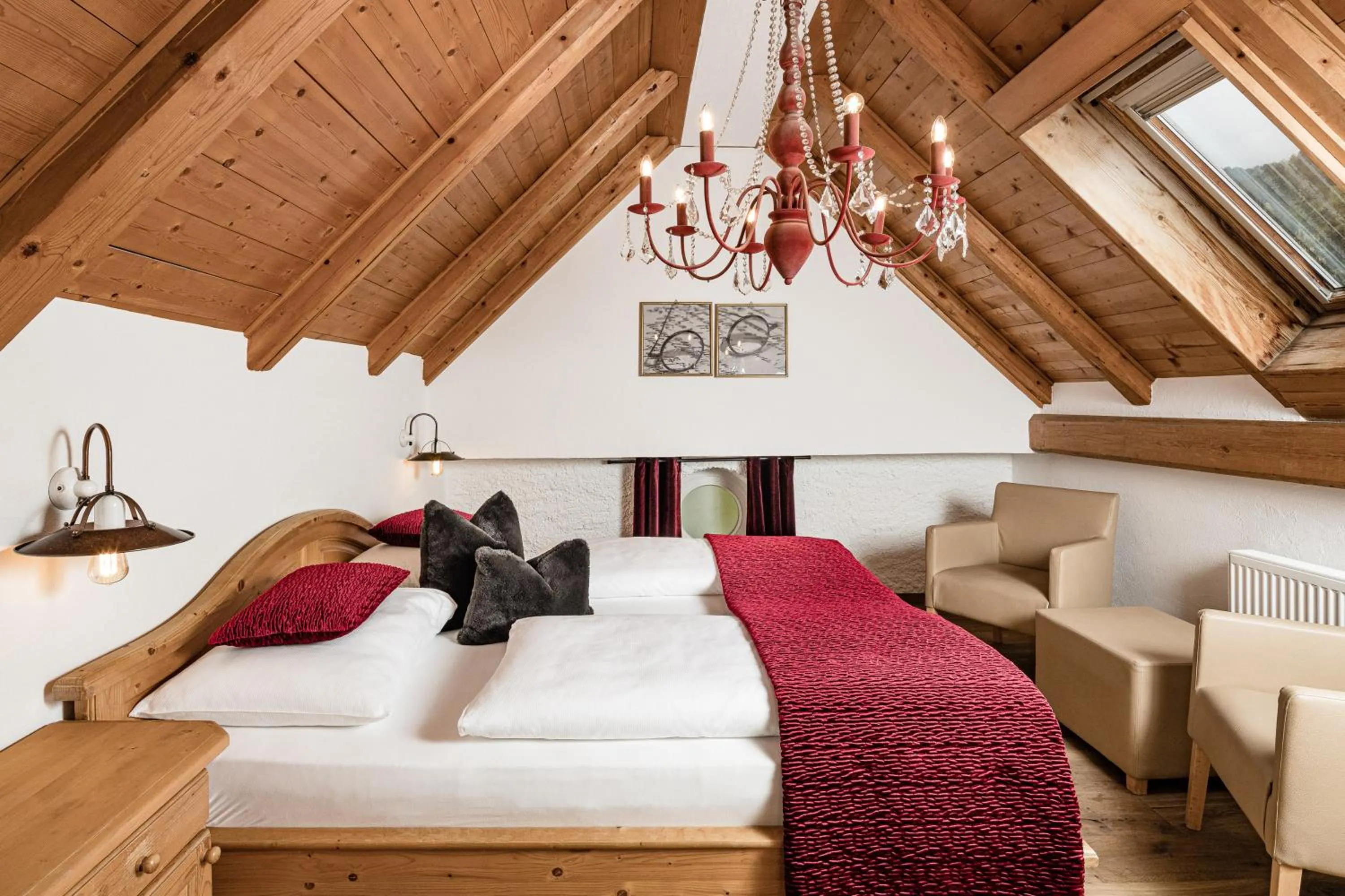 Bed in Grand Hotel Wolkenstein