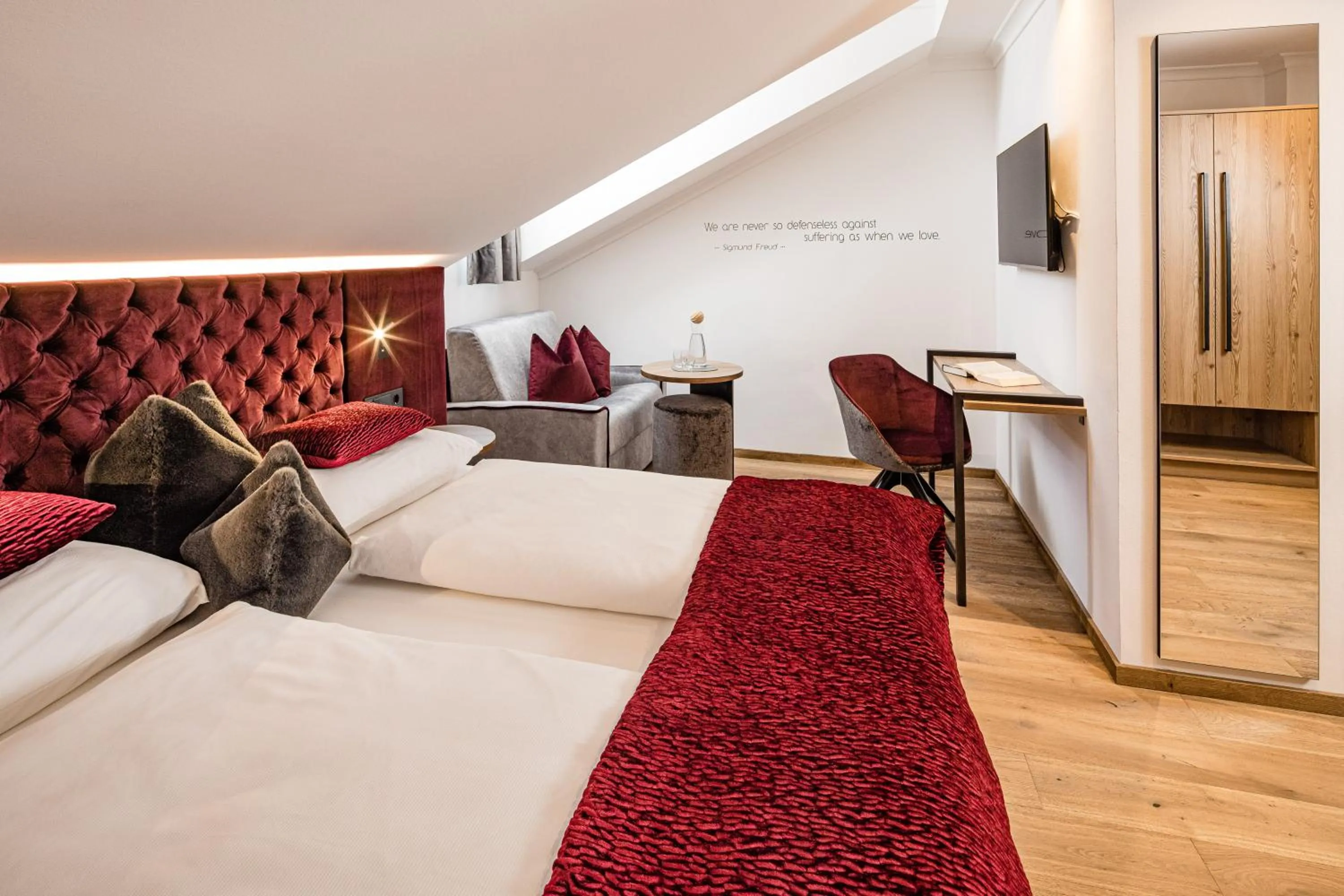 Bed in Grand Hotel Wolkenstein