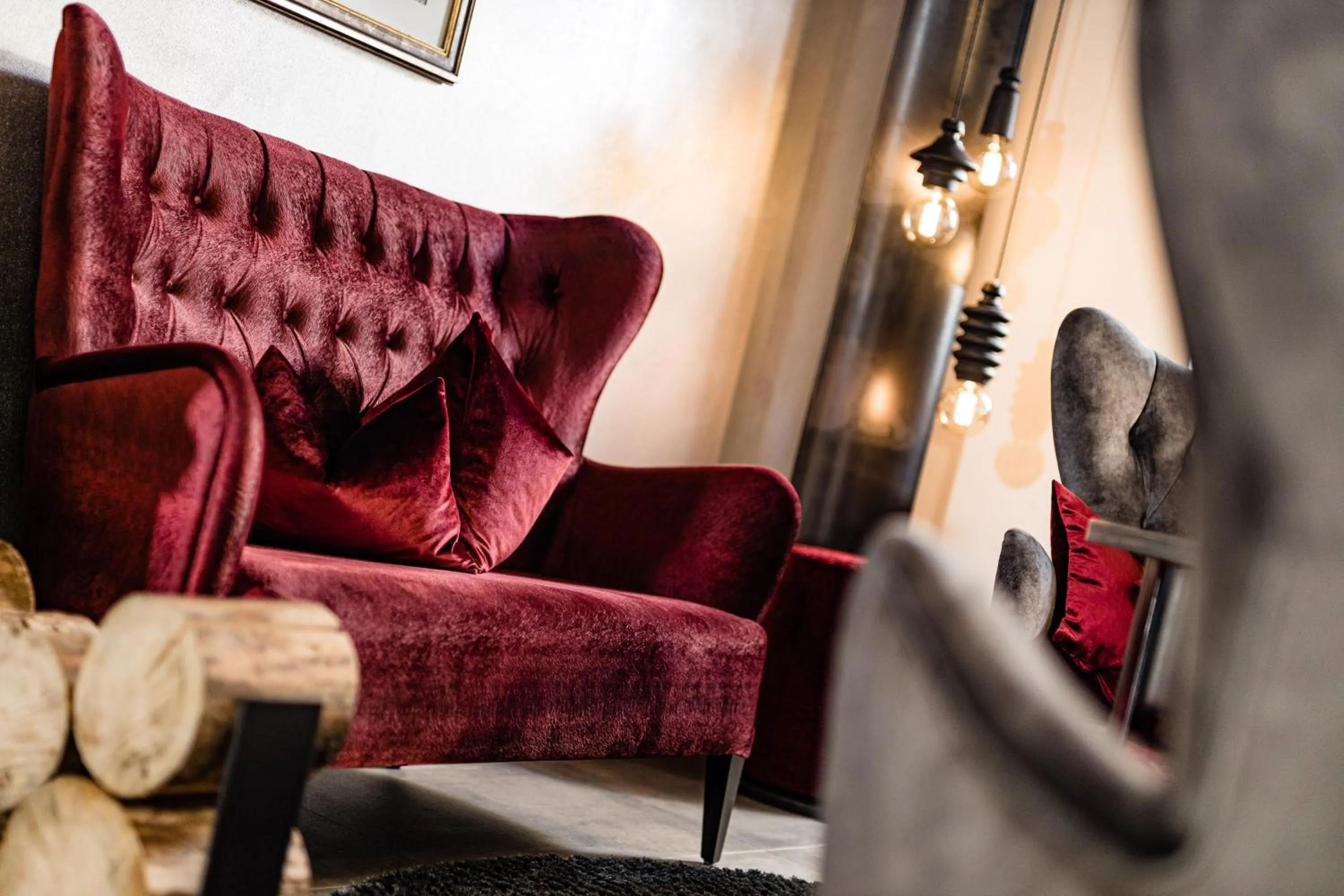 Living room in Grand Hotel Wolkenstein