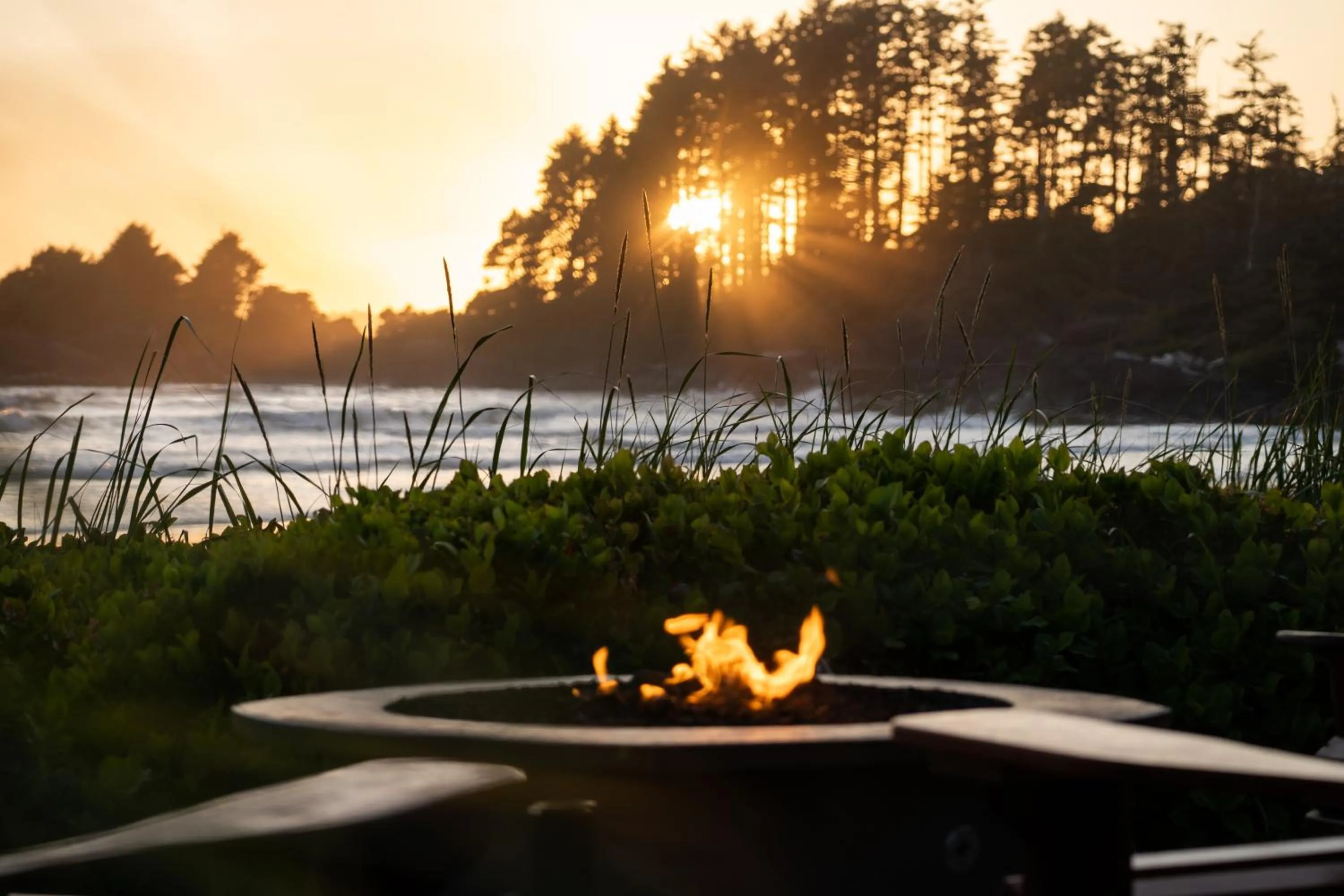 fireplace in Long Beach Lodge Resort