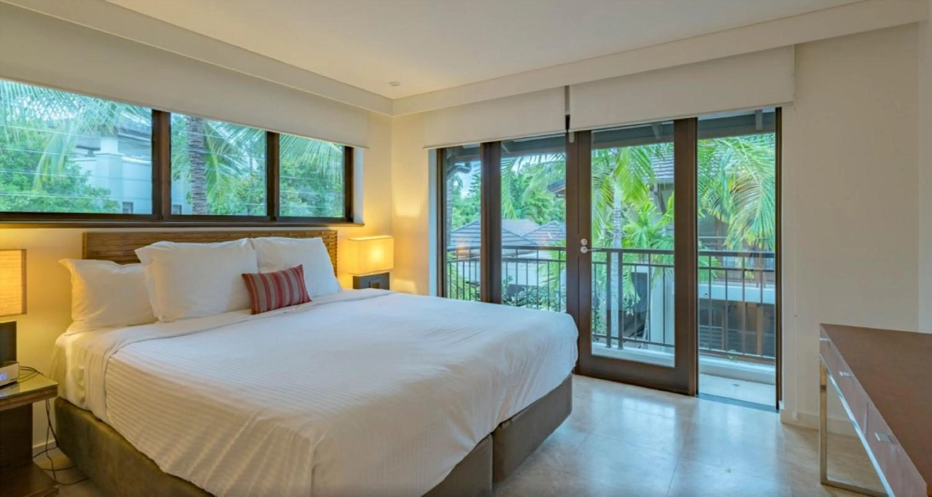 Bedroom, Bed in Luxury Apartments at Temple Resort and Spa Port Douglas