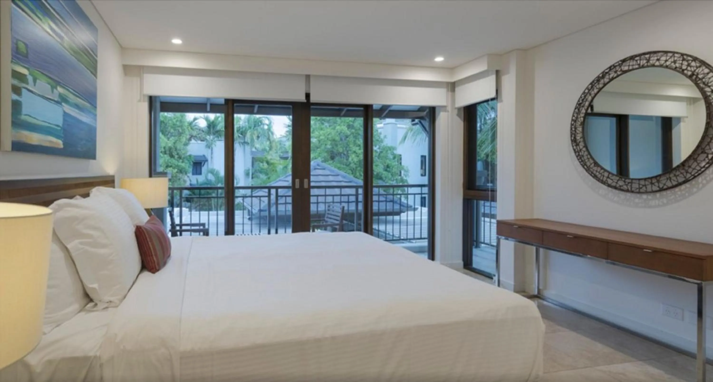 Bedroom, Bed in Luxury Apartments at Temple Resort and Spa Port Douglas