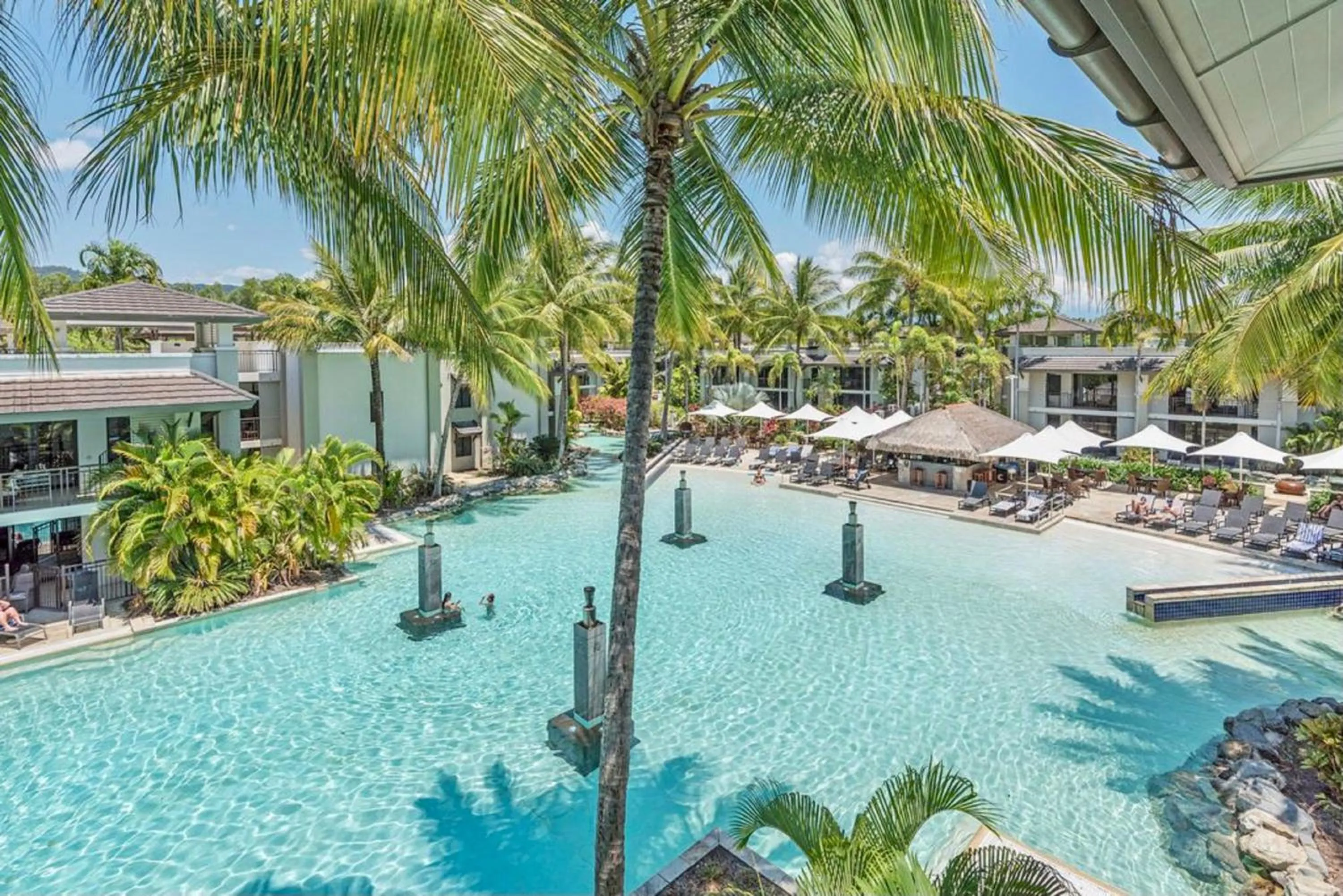 Pool view in Luxury Apartments at Temple Resort and Spa Port Douglas