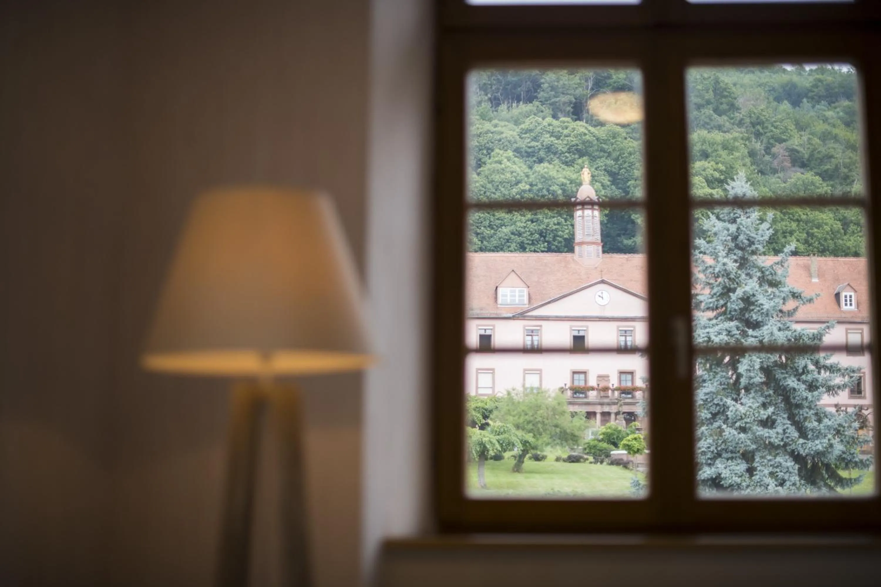 Garden view in Hôtellerie du Couvent Oberbronn