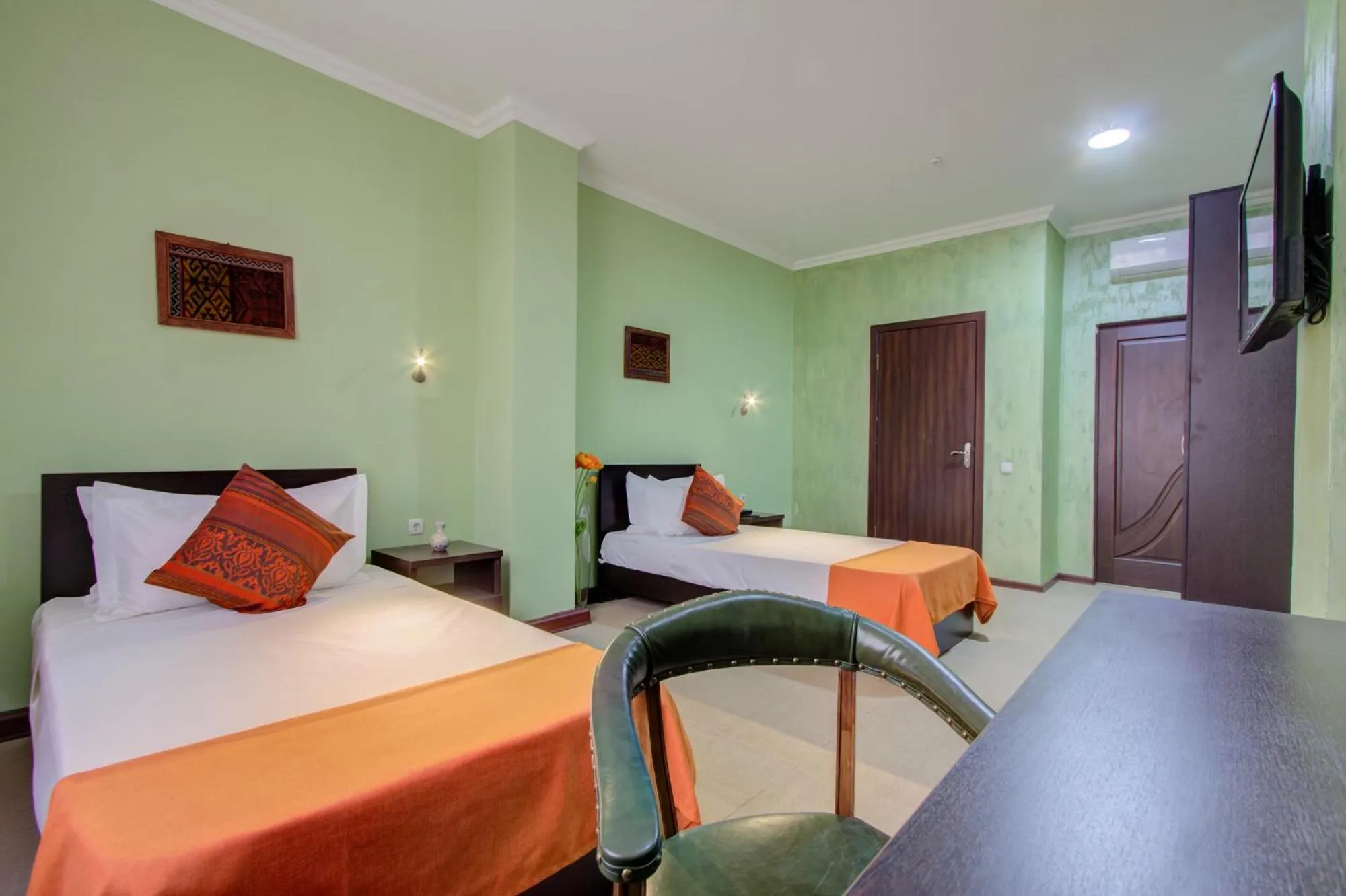 Decorative detail, Bed in Olive Hotel Bishkek