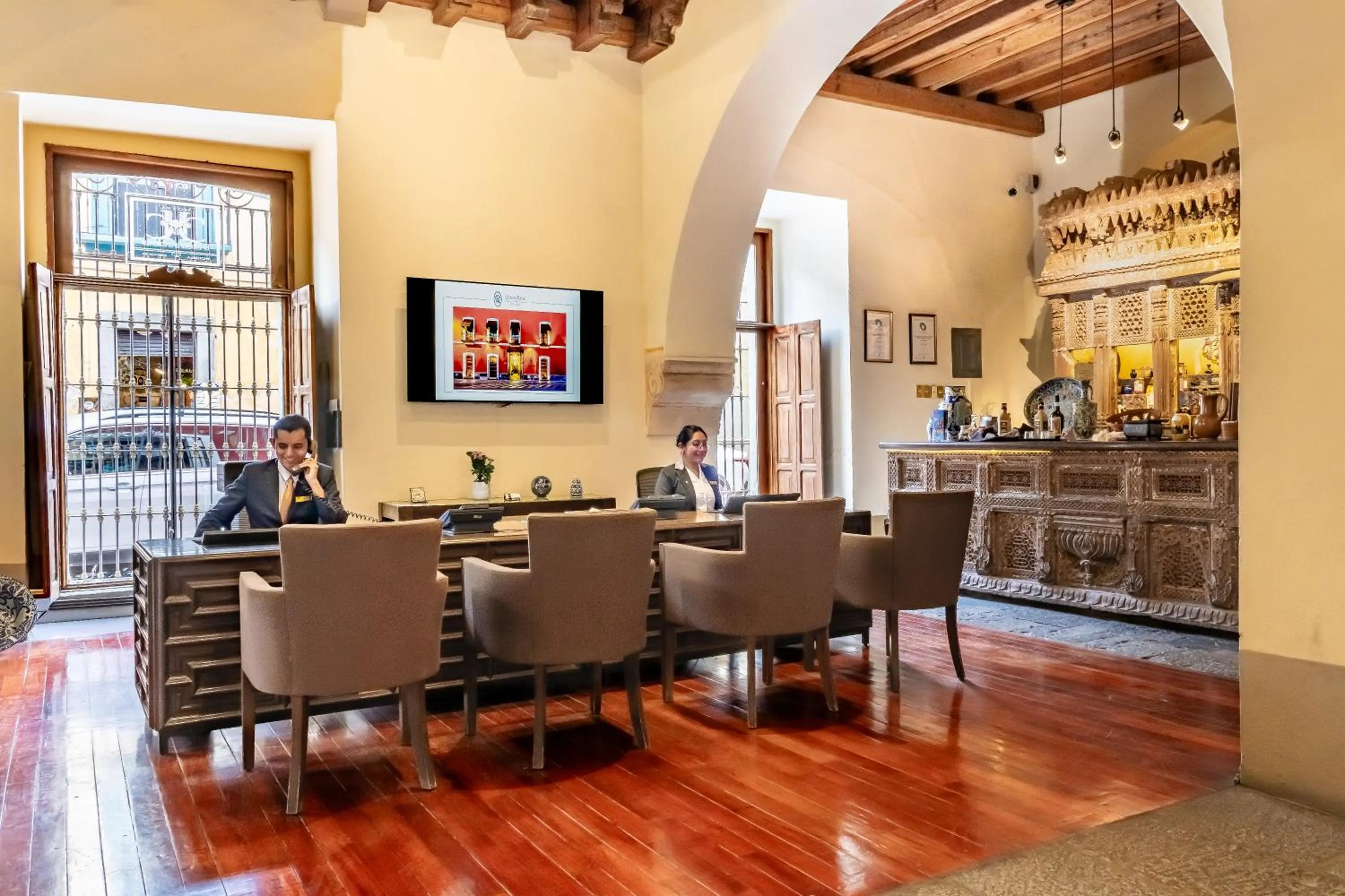 Lobby or reception in Quinta Real Puebla