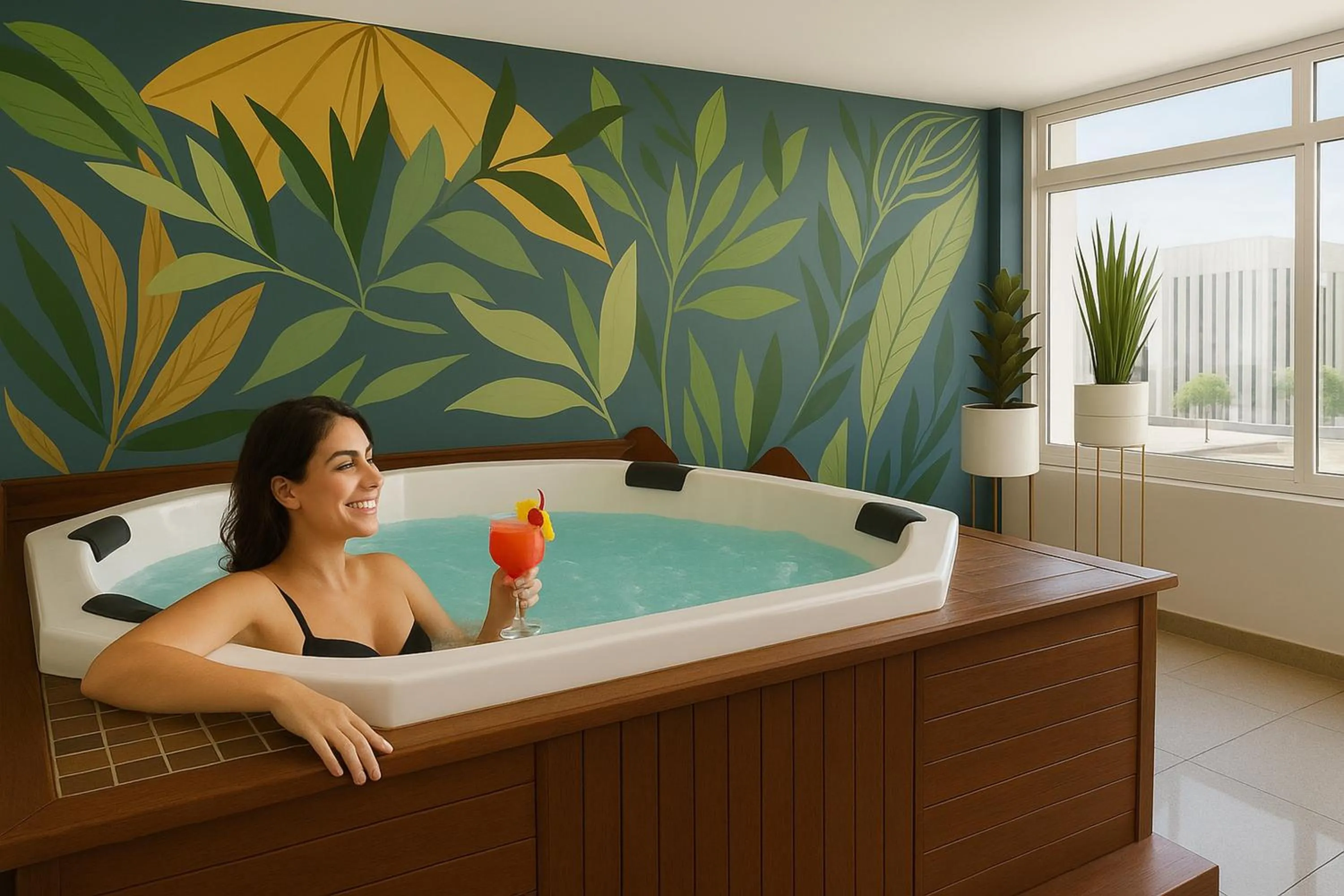 Hot Tub in St Isidro Suites Corporate Housing SPA & Wellness Center