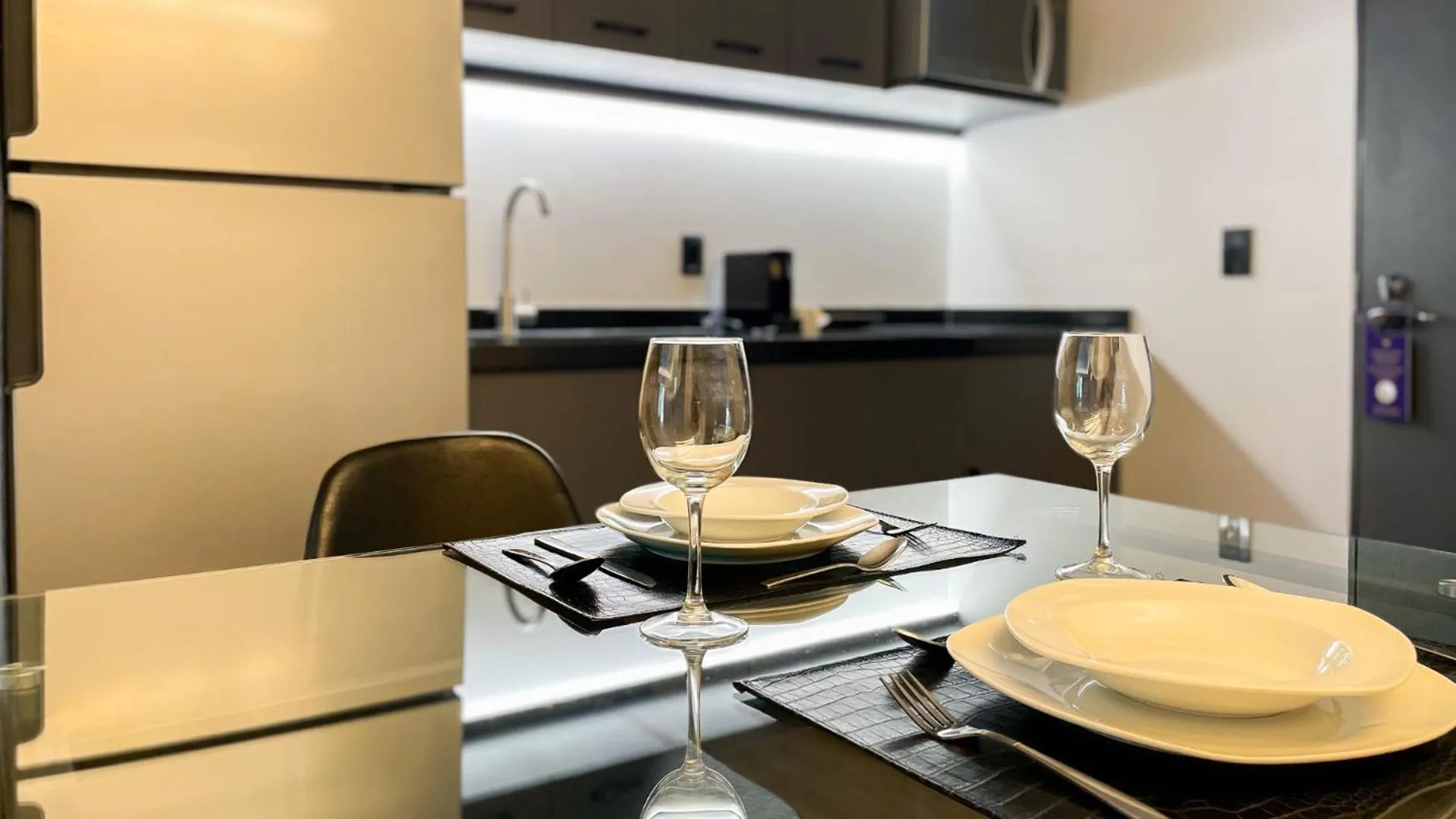 Kitchen or kitchenette in St Isidro Suites Corporate Housing SPA & Wellness Center