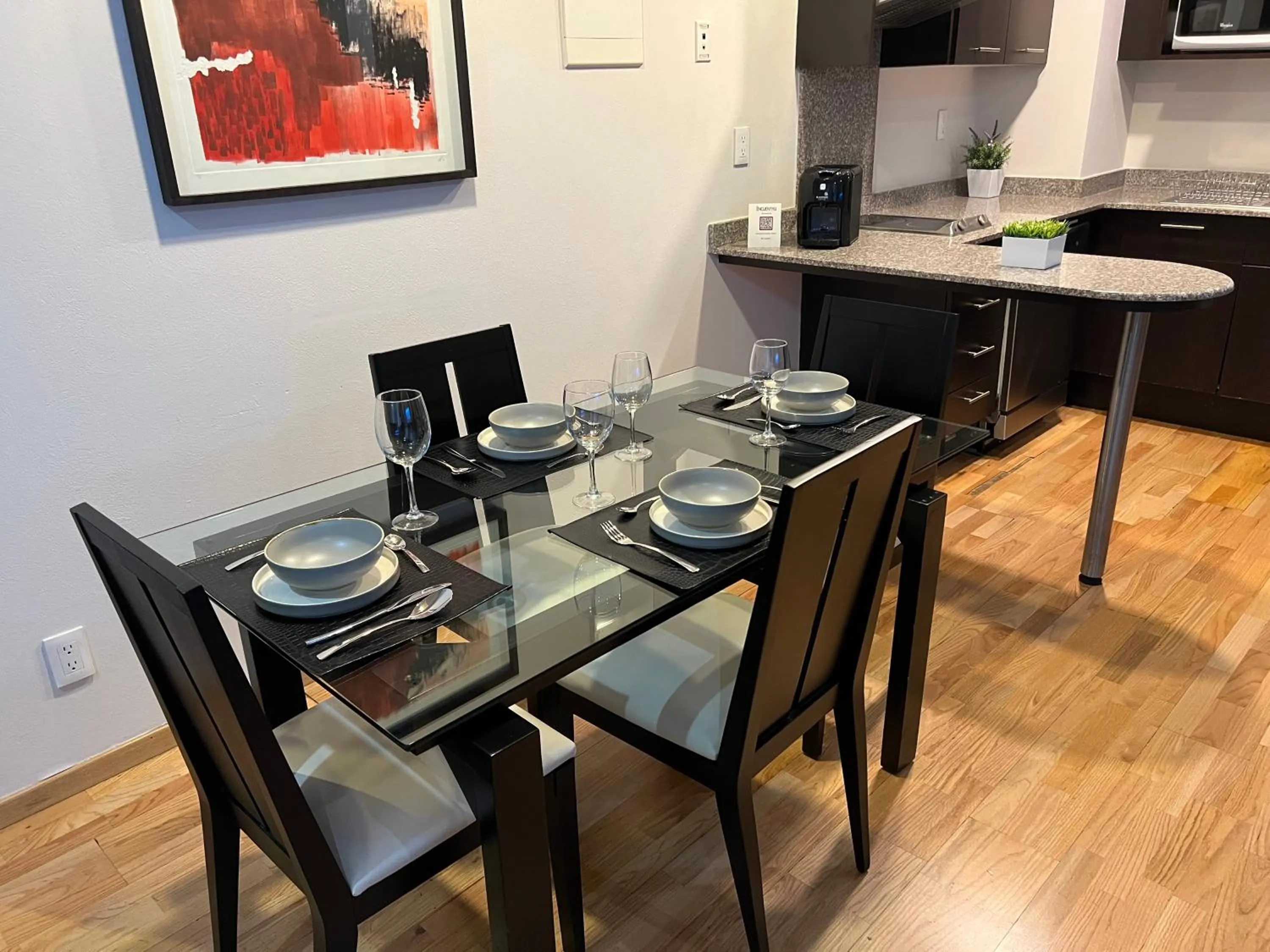 Kitchen or kitchenette in St Isidro Suites Corporate Housing SPA & Wellness Center