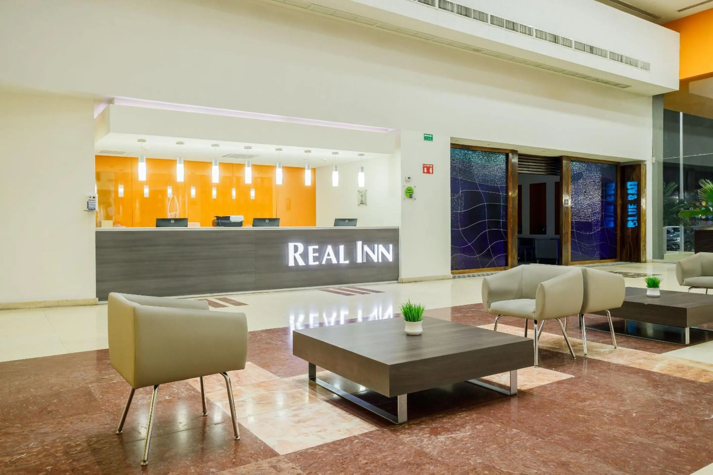 Lobby or reception in Real Inn Ciudad Juarez by the USA Consulate