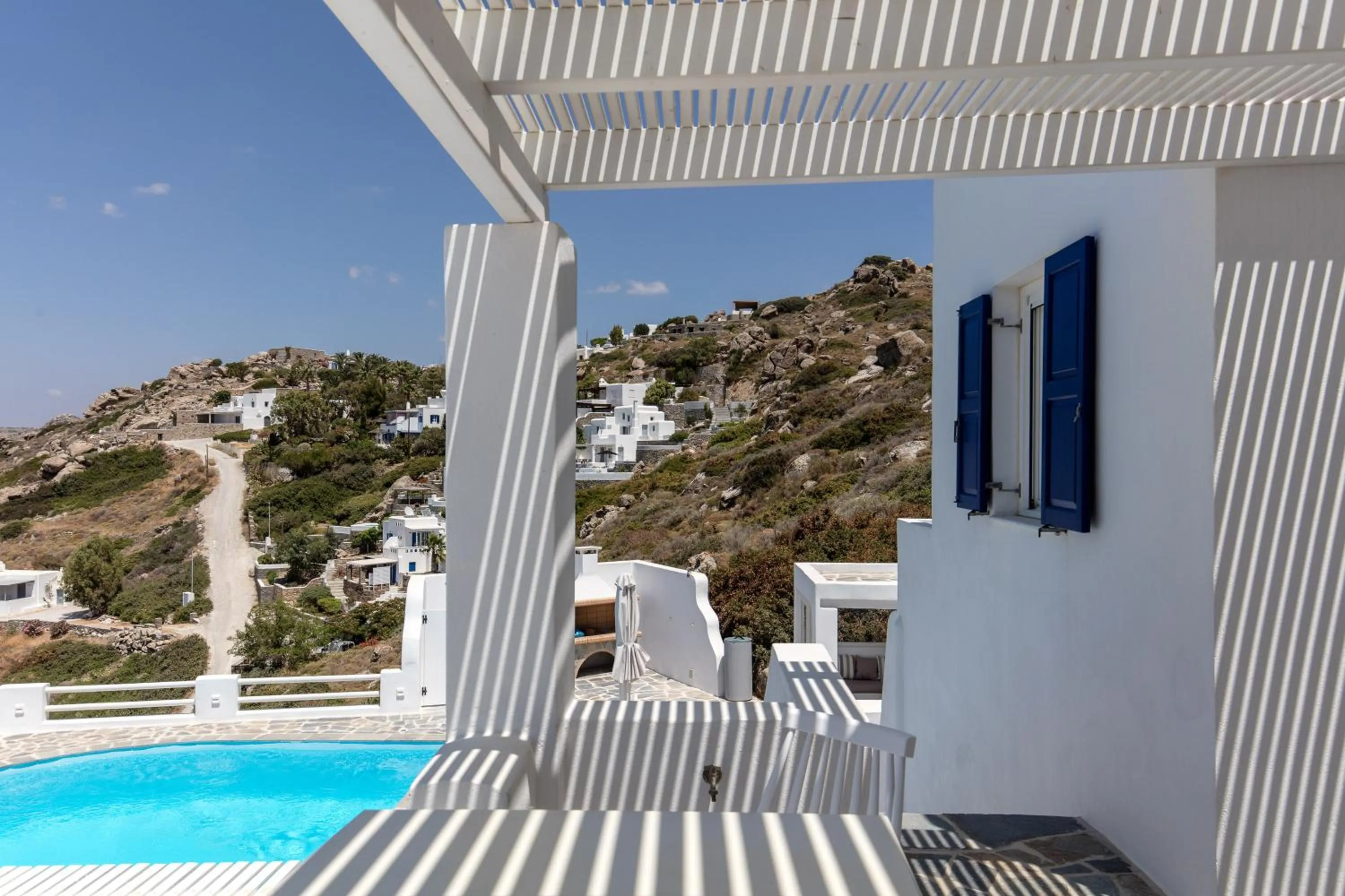 Pool view in Apricot and Sea Luxury Villas