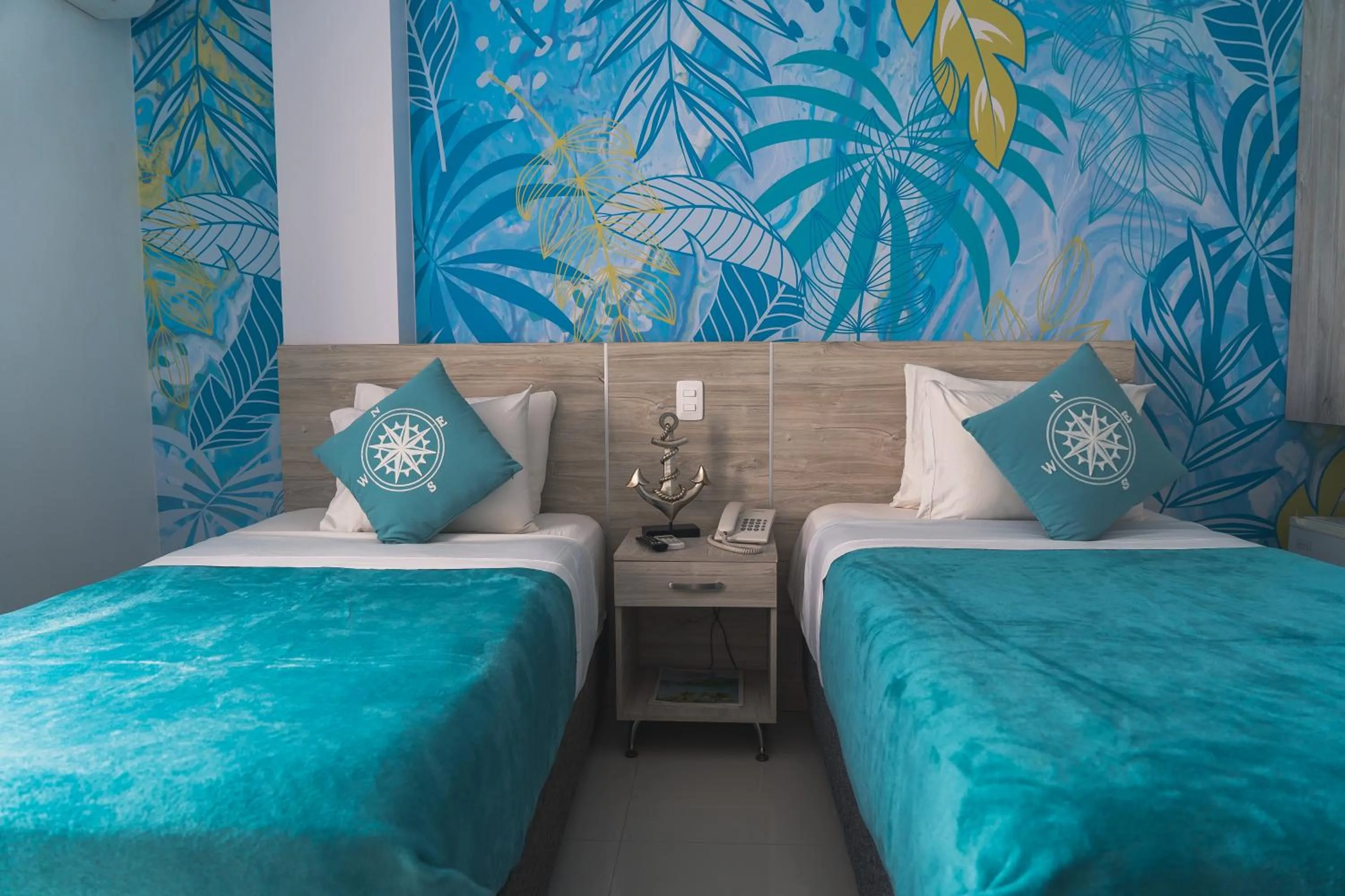 Bed in Sea Colors Hotel