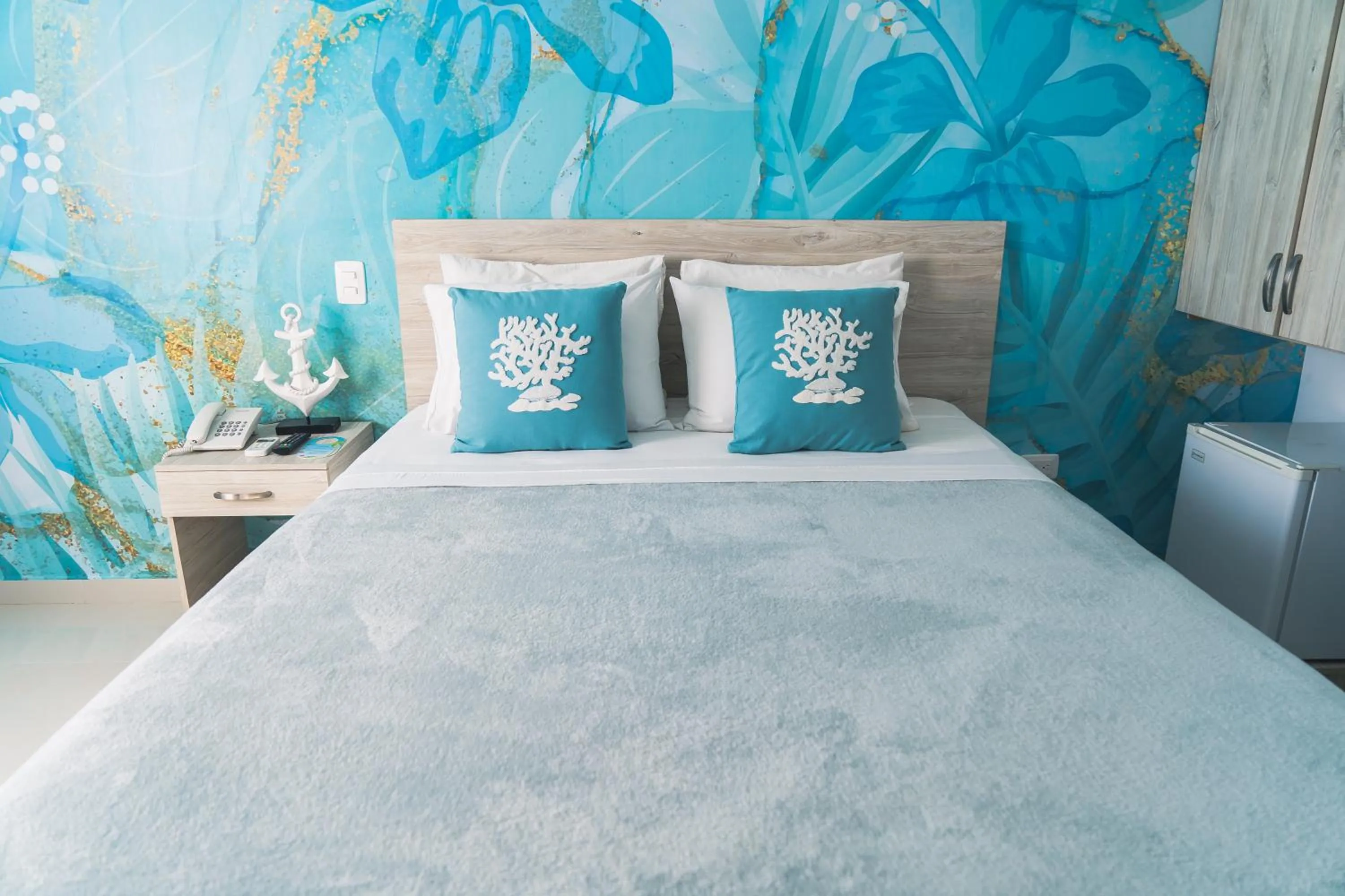 Bed in Sea Colors Hotel