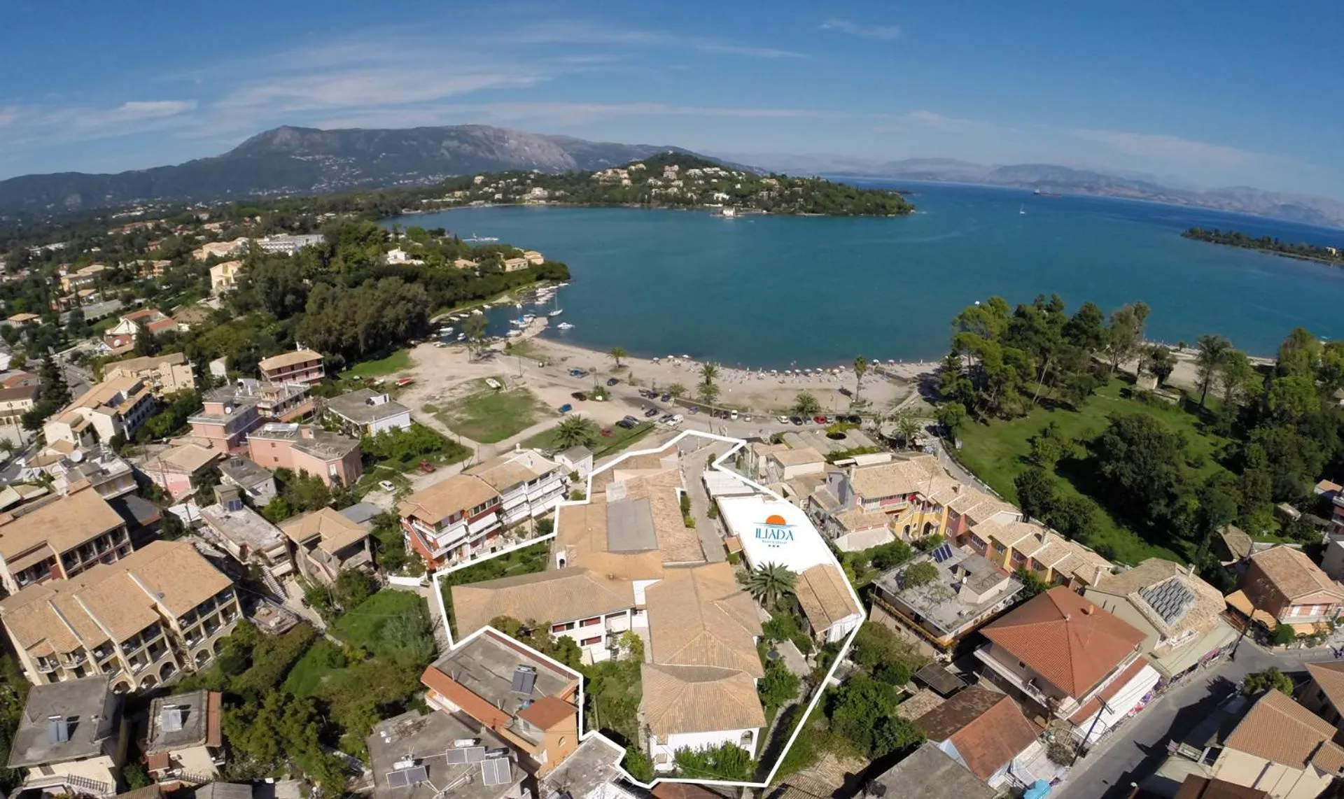 Bird's eye view in Iliada Beach Hotel
