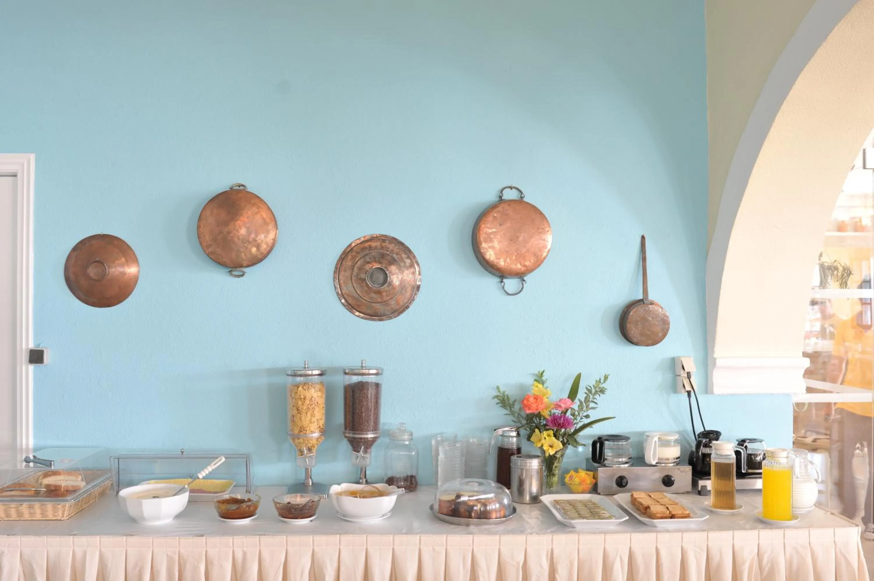 Continental breakfast in Iliada Beach Hotel