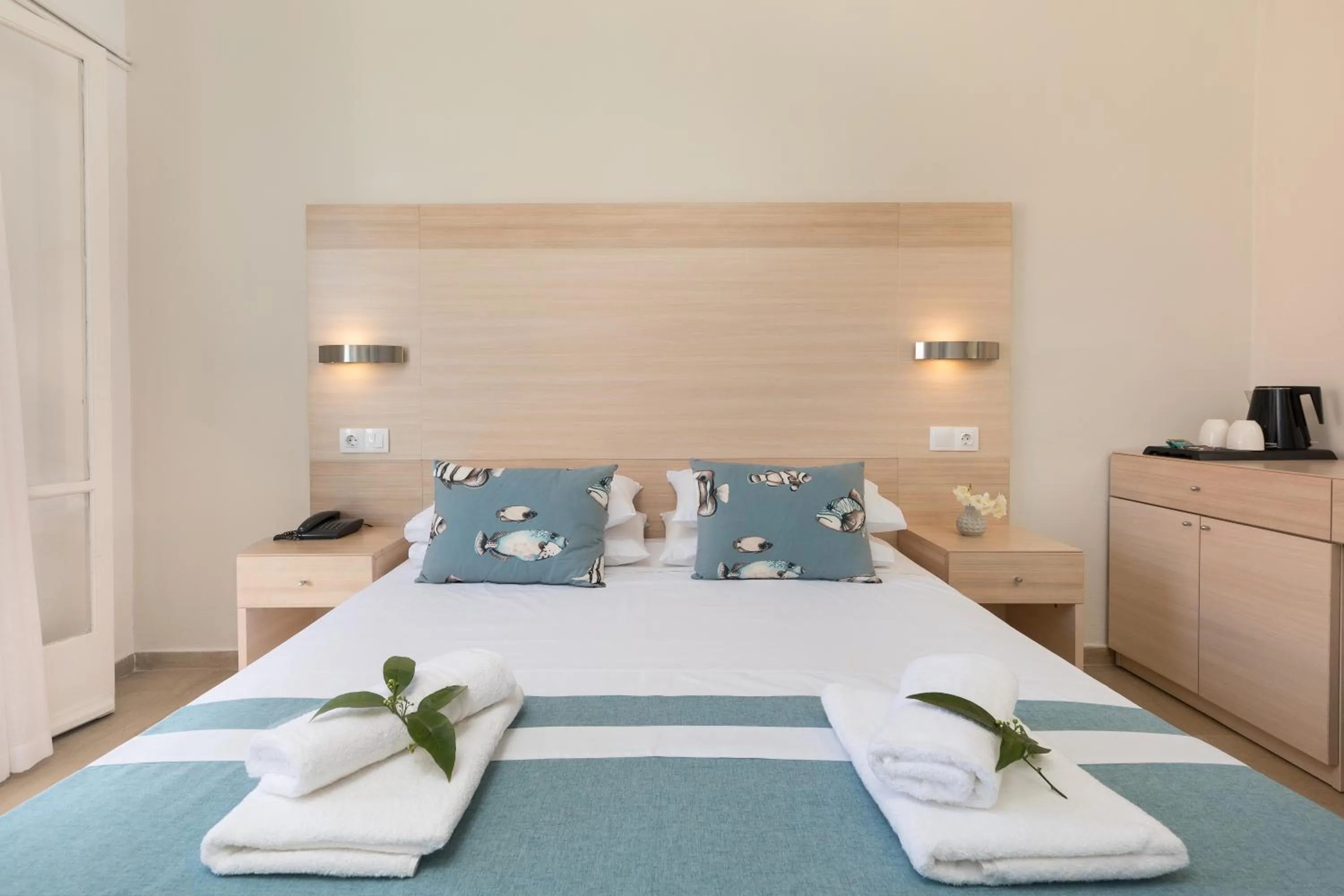 Bed in Iliada Beach Hotel