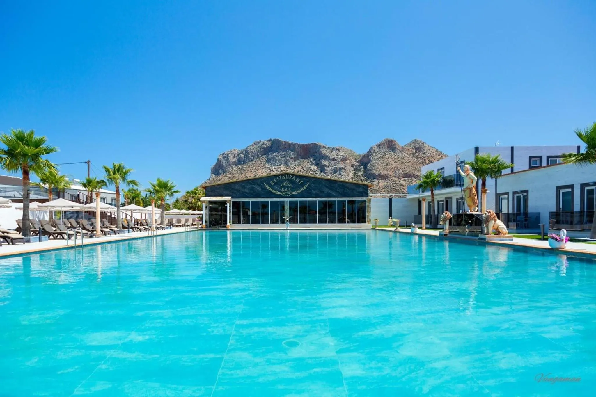 Swimming pool in Paradice Hotel Luxury Suites-Near zorbas Beach-FREE Breakfast