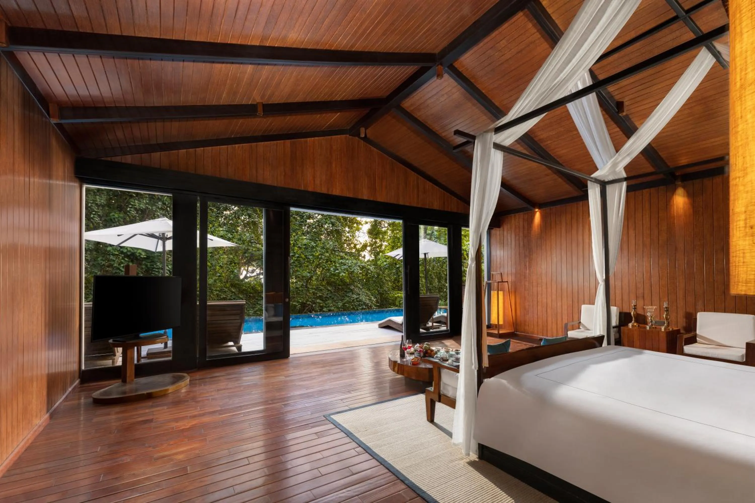 Patio, Bed in Taj Exotica Resort & Spa, Andamans