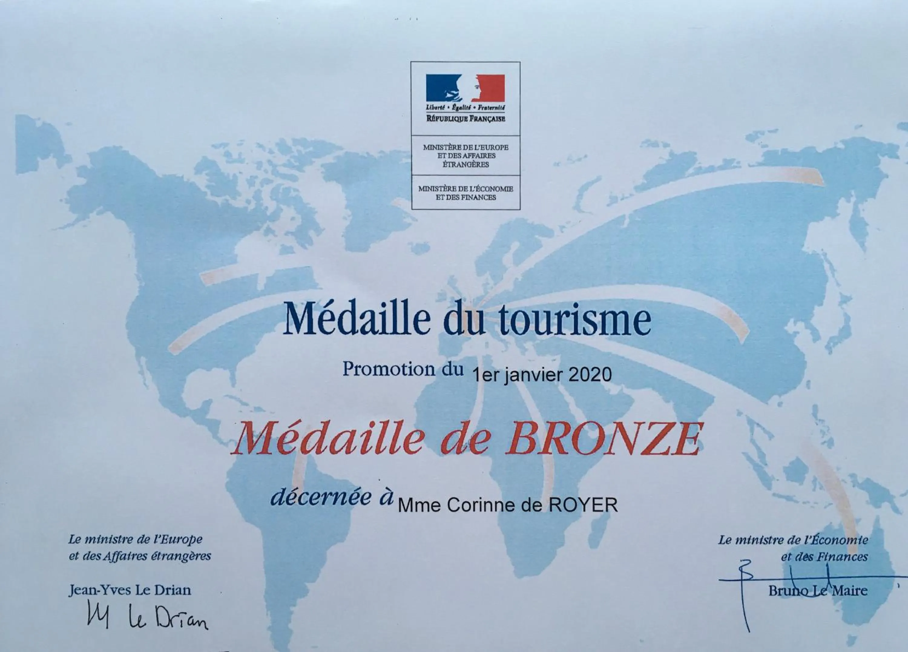 Certificate/Award in Les Asphodèles Amélie