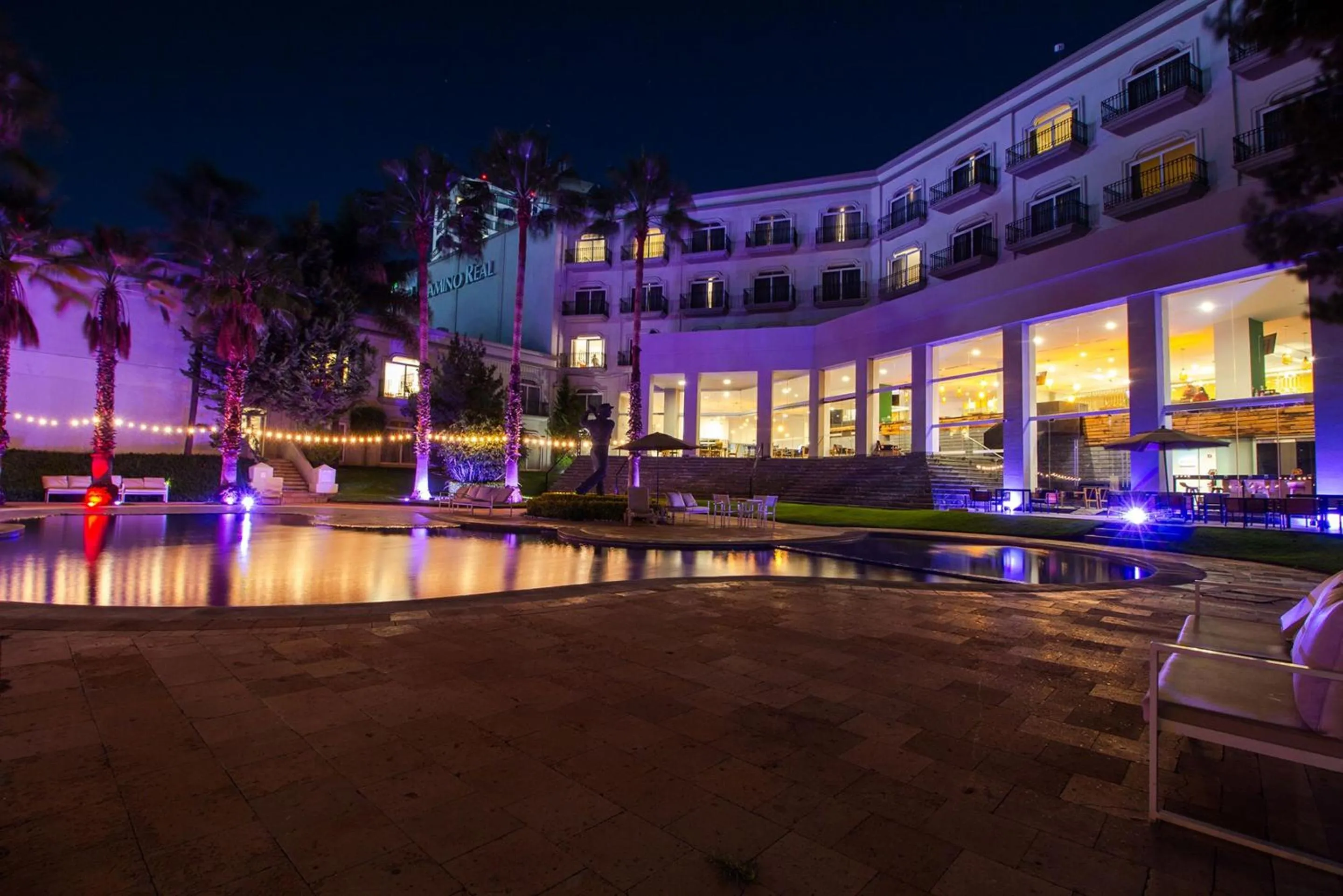 Pool view in Camino Real Puebla Angelopolis